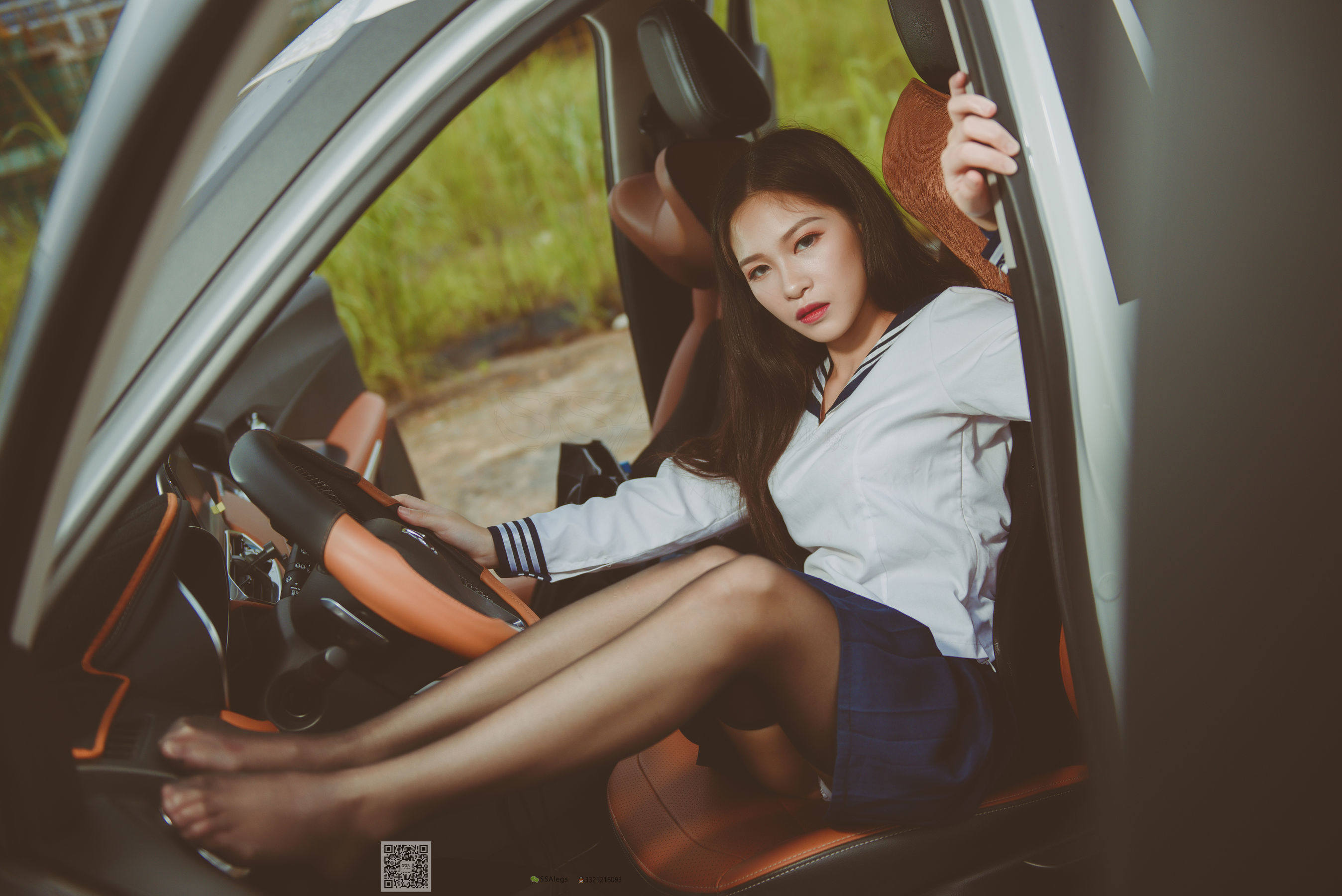 [SSA丝社]超清写真 No.017 佳佳 小丝妹开车