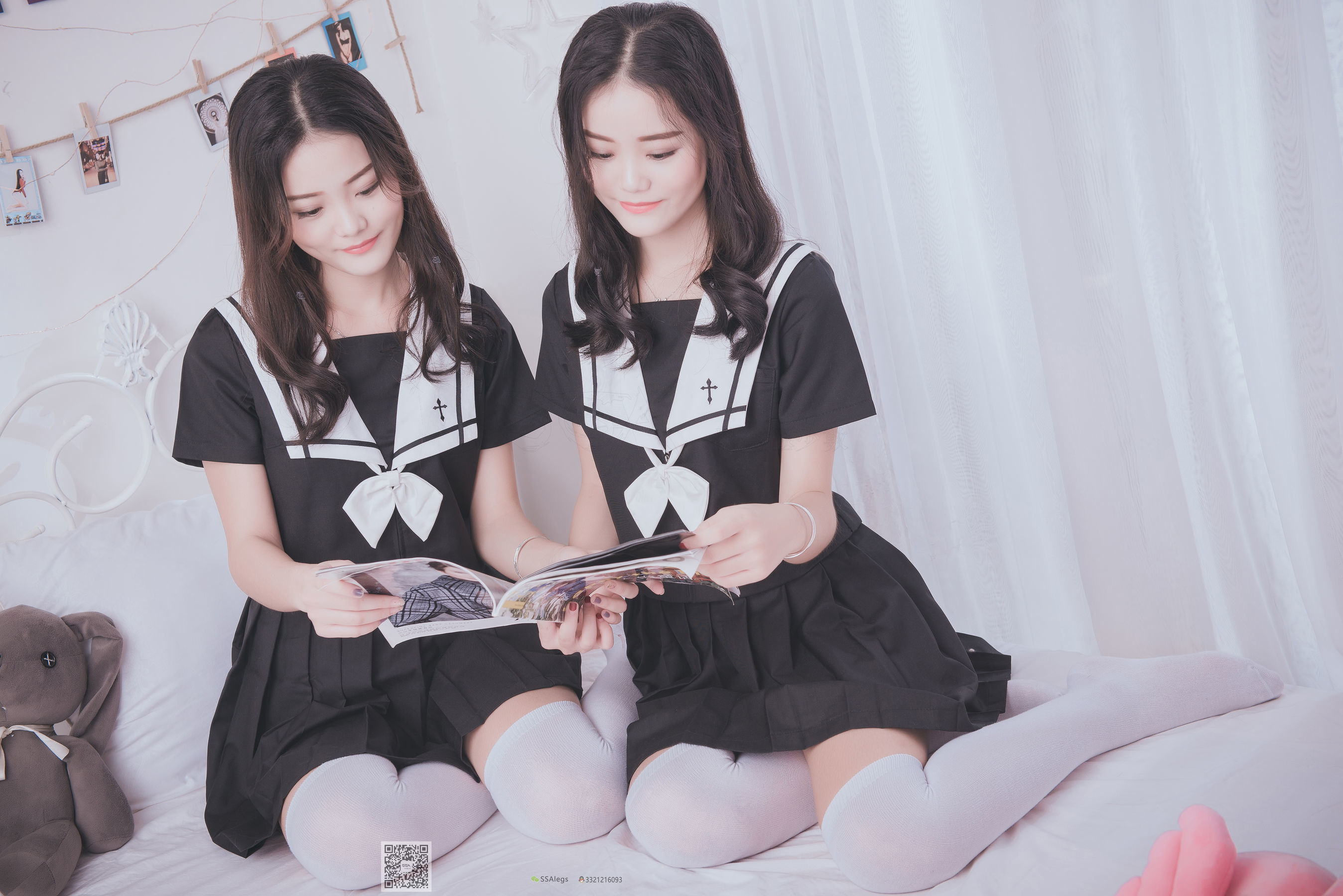 [SSA丝社]超清写真 No.028 青青姐妹 姐妹花的JK情