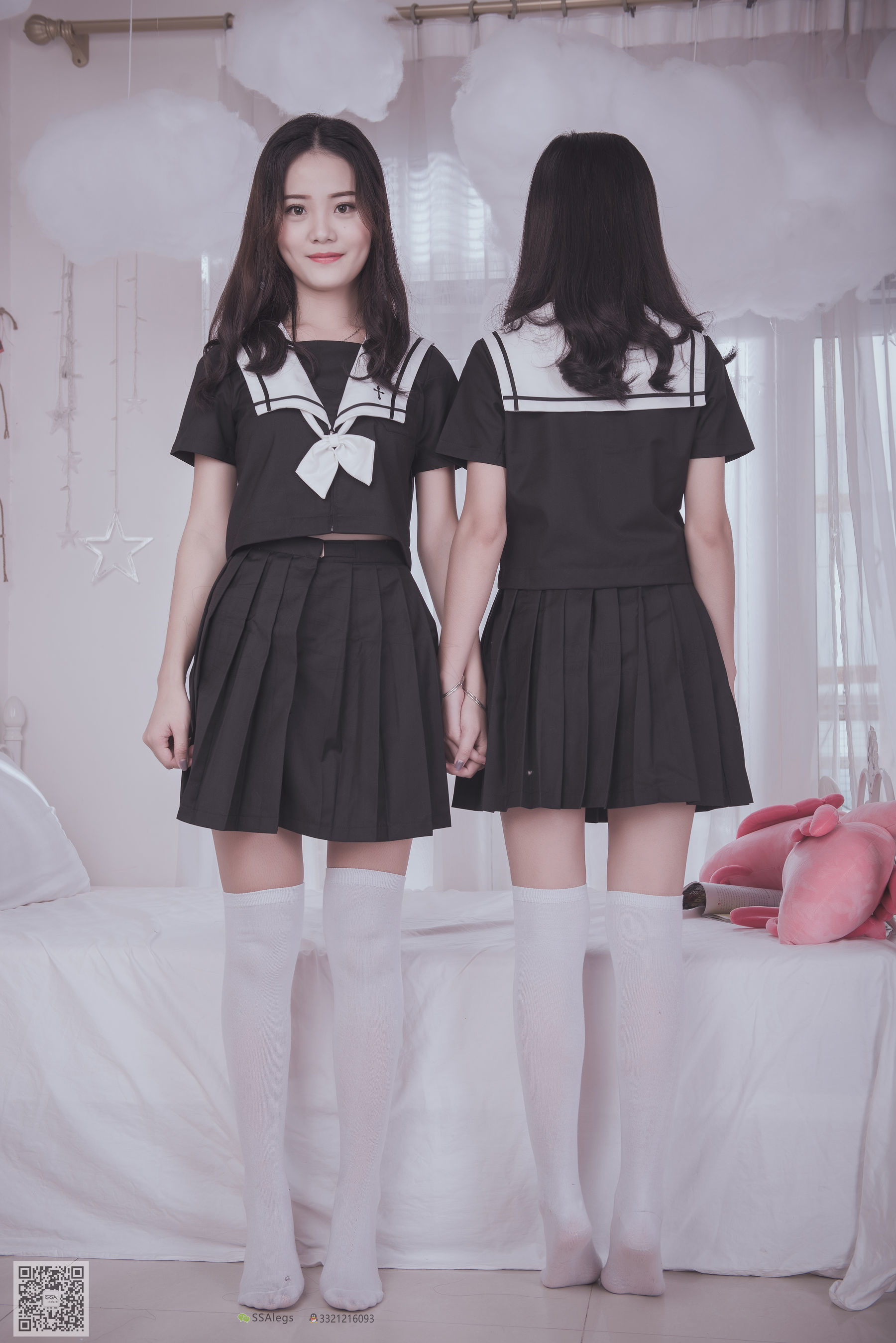 [SSA丝社]超清写真 No.028 青青姐妹 姐妹花的JK情