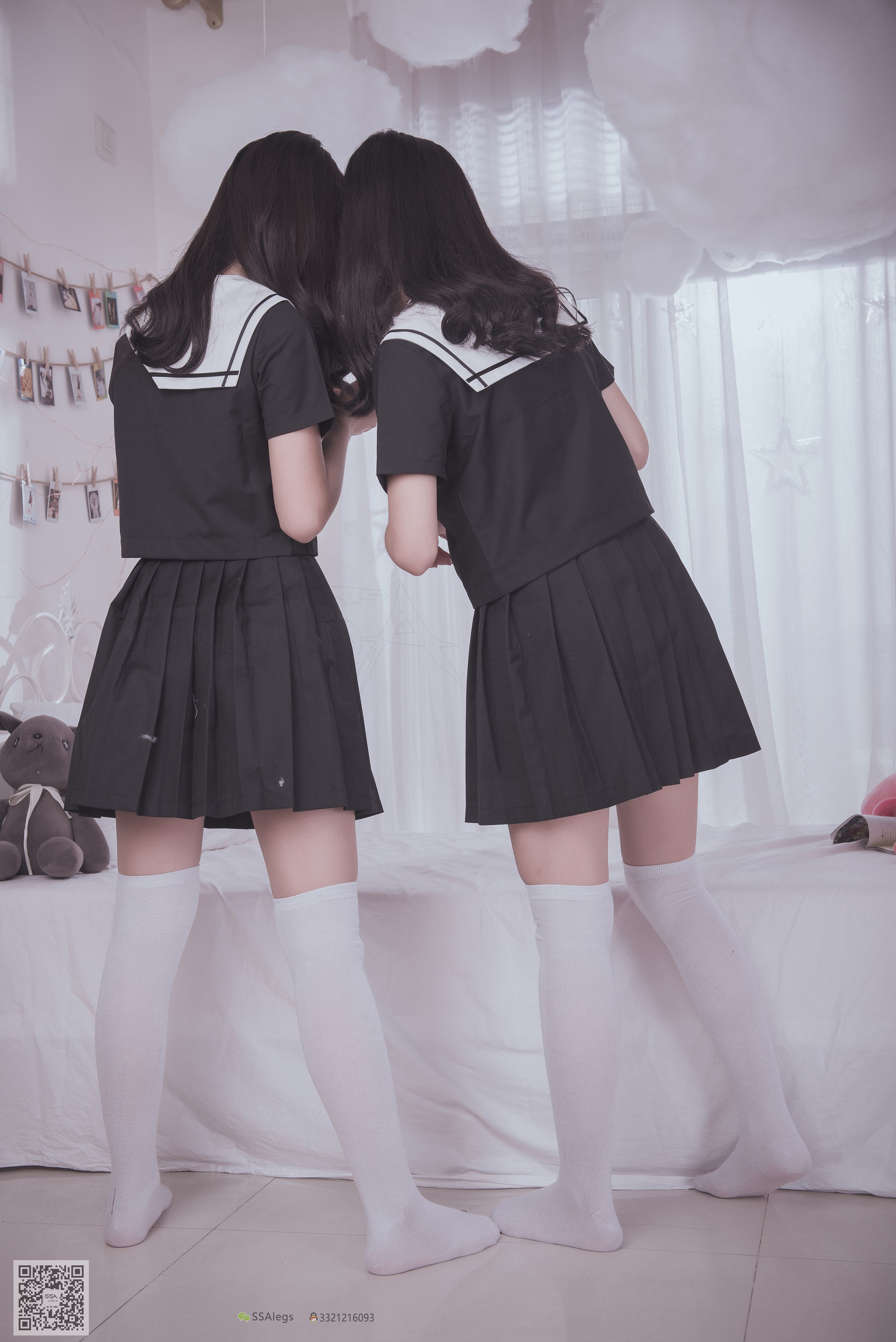 [SSA丝社]超清写真 No.028 青青姐妹 姐妹花的JK情
