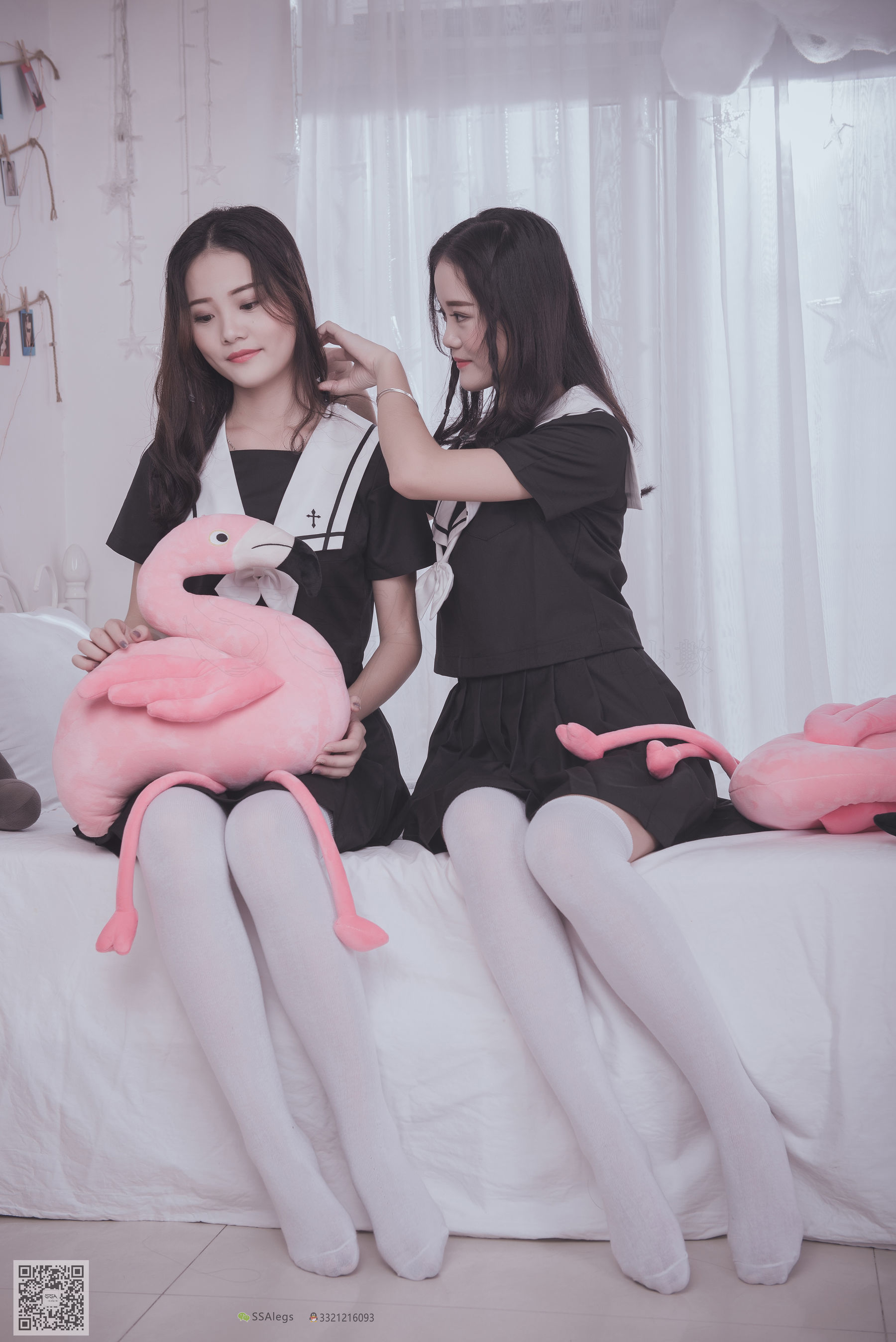 [SSA丝社]超清写真 No.028 青青姐妹 姐妹花的JK情