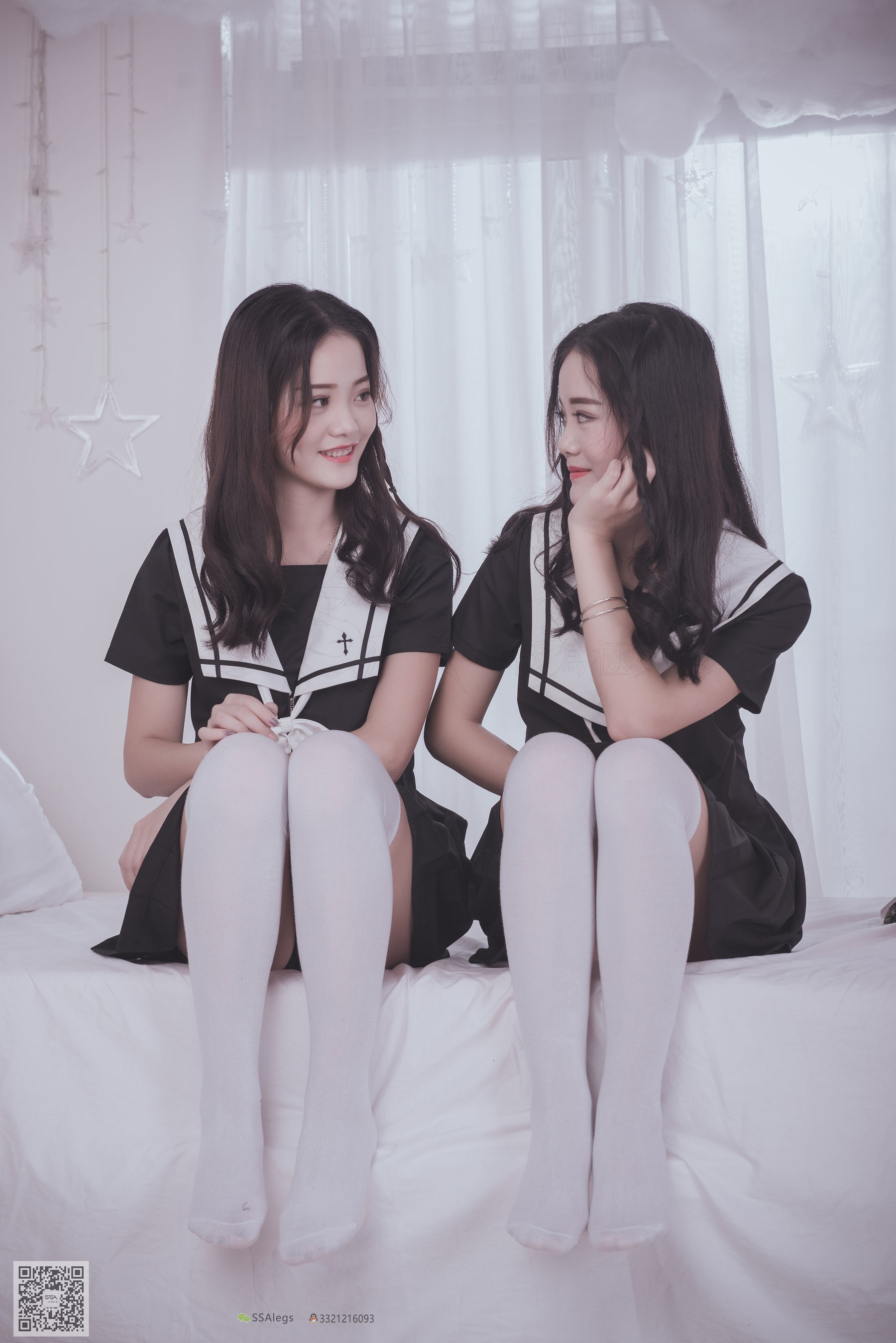 [SSA丝社]超清写真 No.028 青青姐妹 姐妹花的JK情