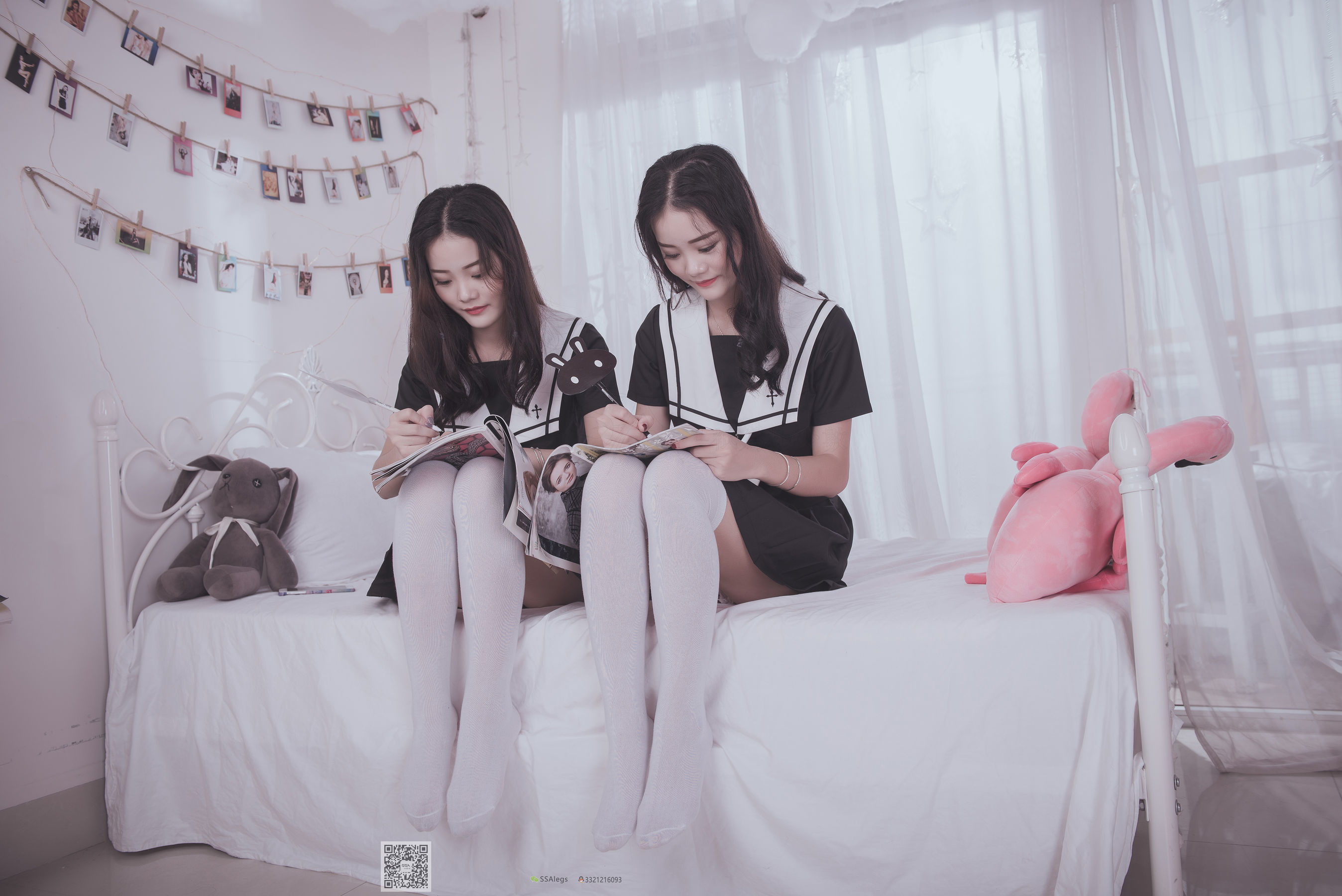 [SSA丝社]超清写真 No.028 青青姐妹 姐妹花的JK情