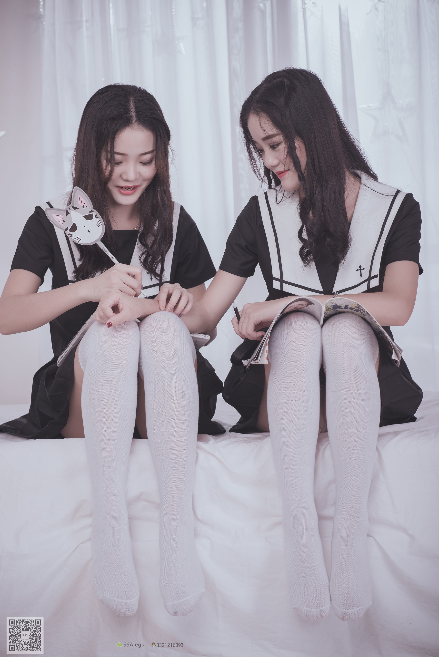 [SSA丝社]超清写真 No.028 青青姐妹 姐妹花的JK情