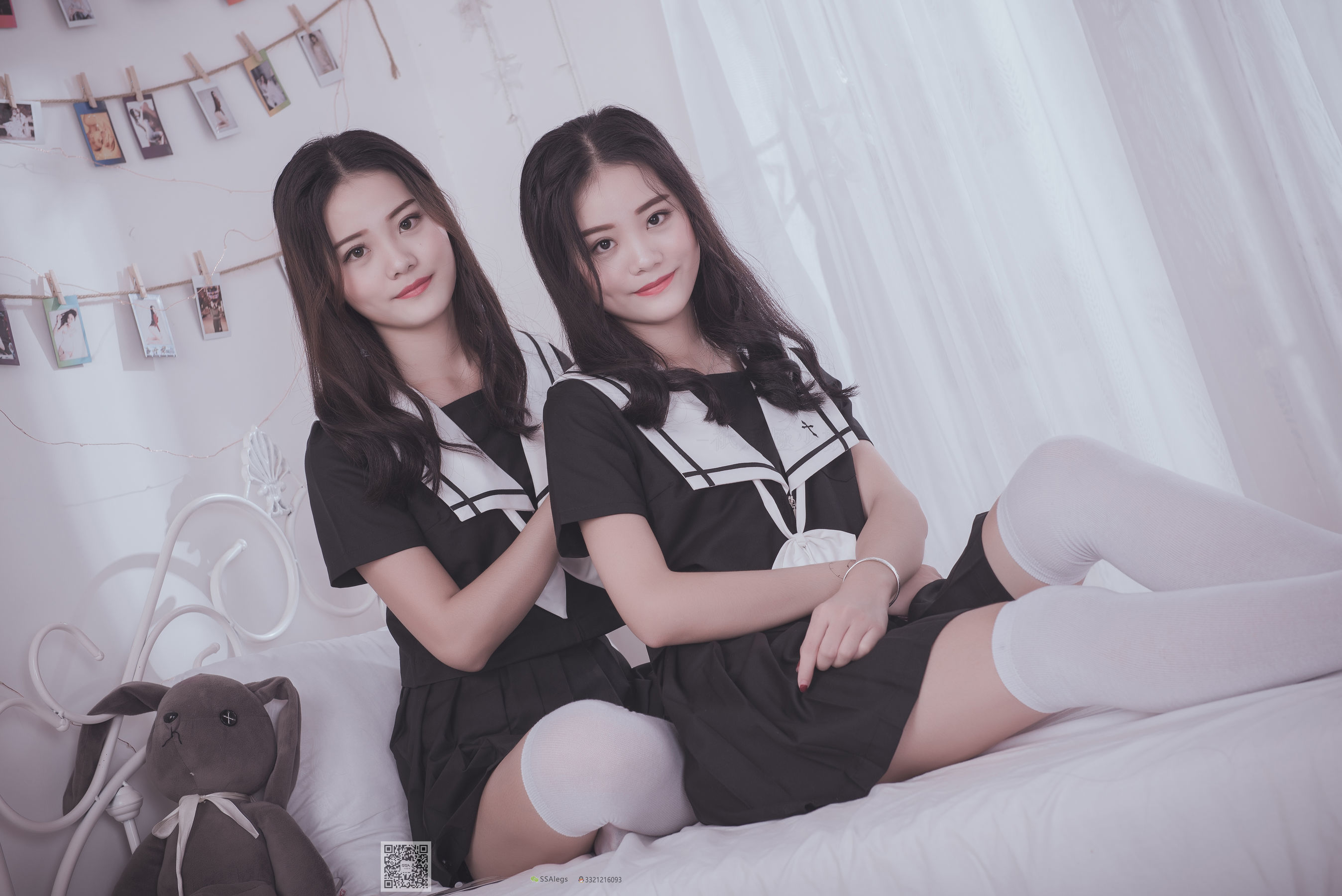 [SSA丝社]超清写真 No.028 青青姐妹 姐妹花的JK情