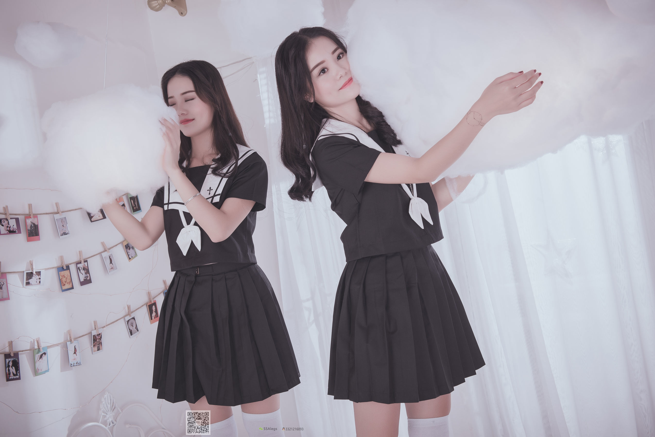 [SSA丝社]超清写真 No.028 青青姐妹 姐妹花的JK情