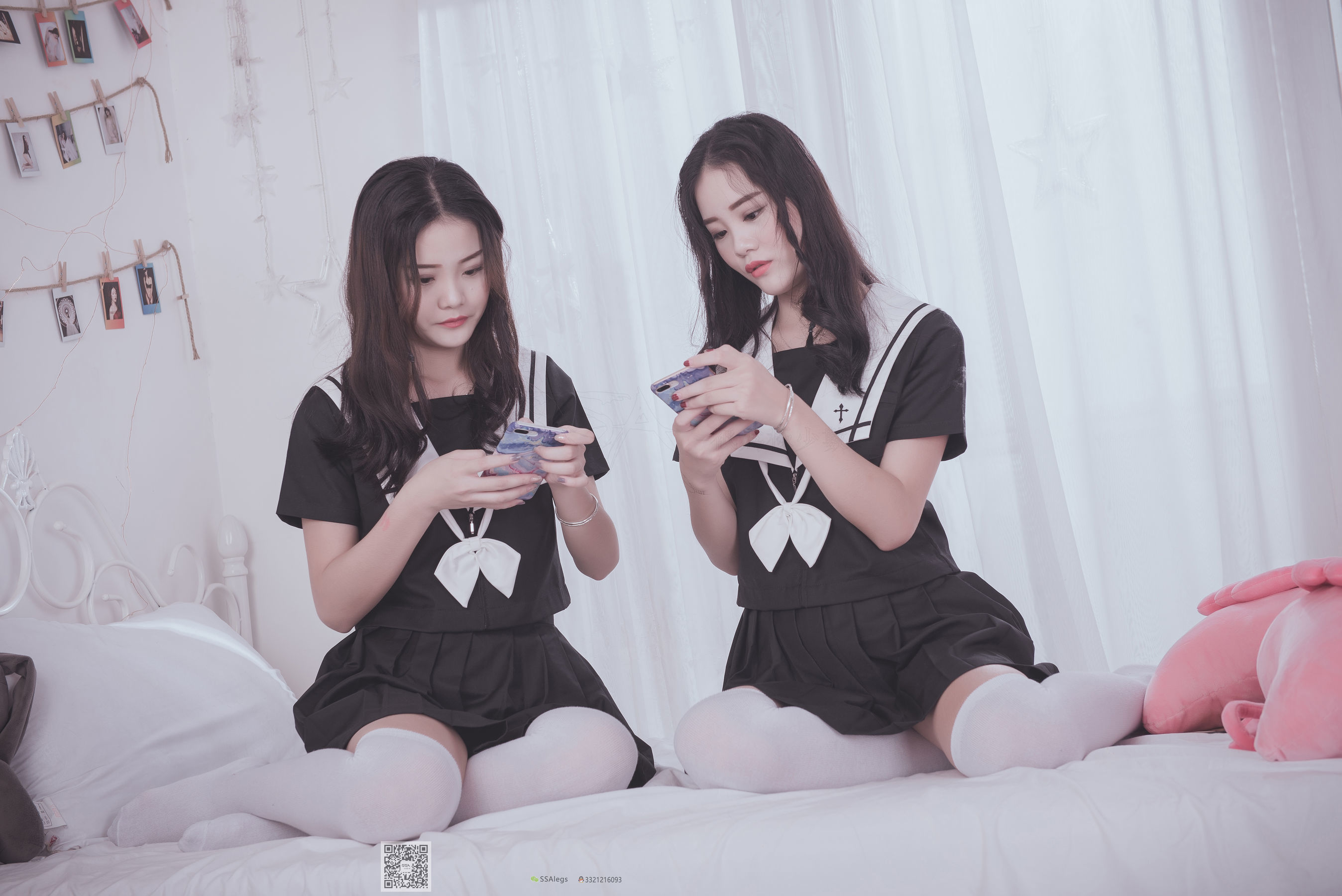 [SSA丝社]超清写真 No.028 青青姐妹 姐妹花的JK情