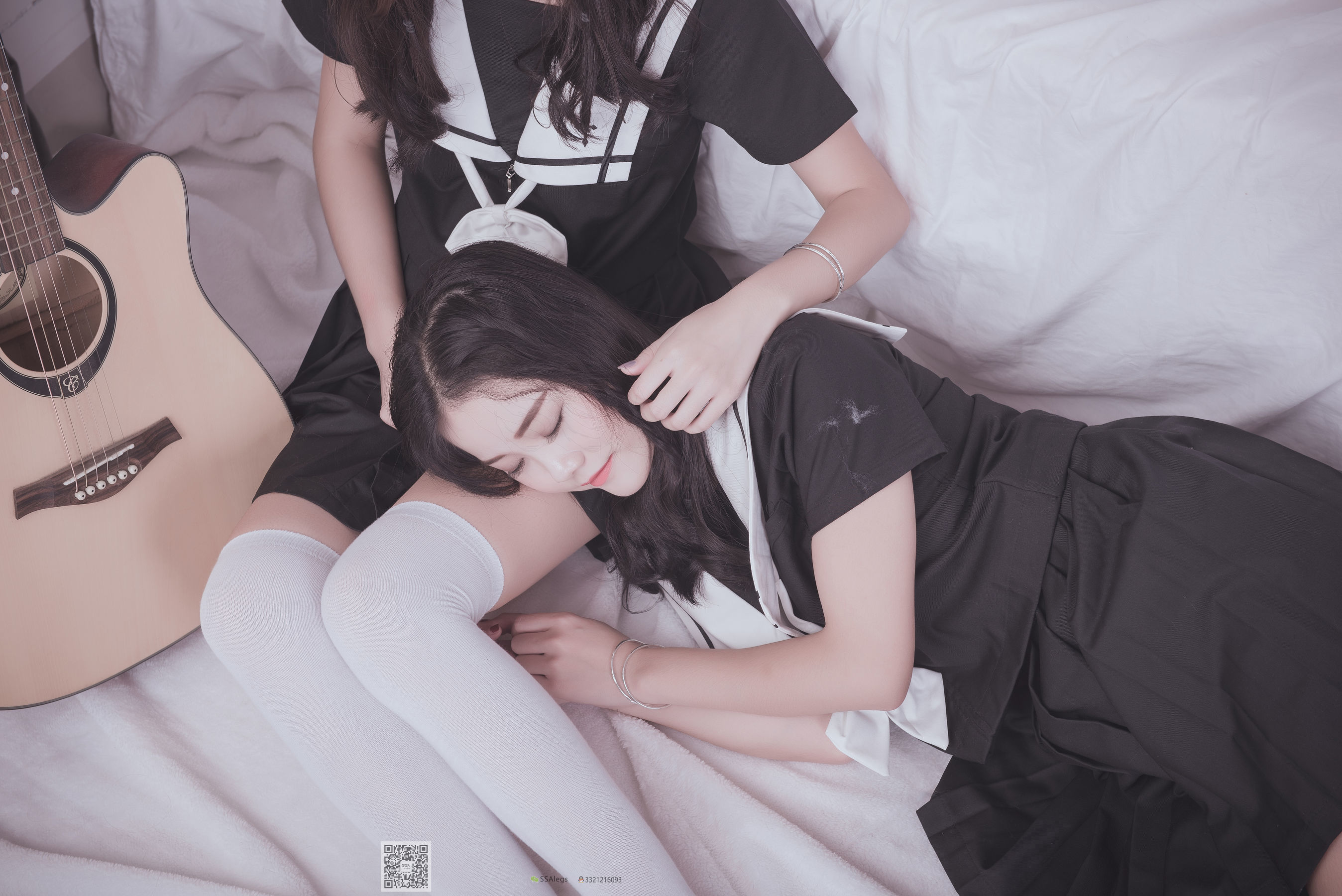 [SSA丝社]超清写真 No.028 青青姐妹 姐妹花的JK情