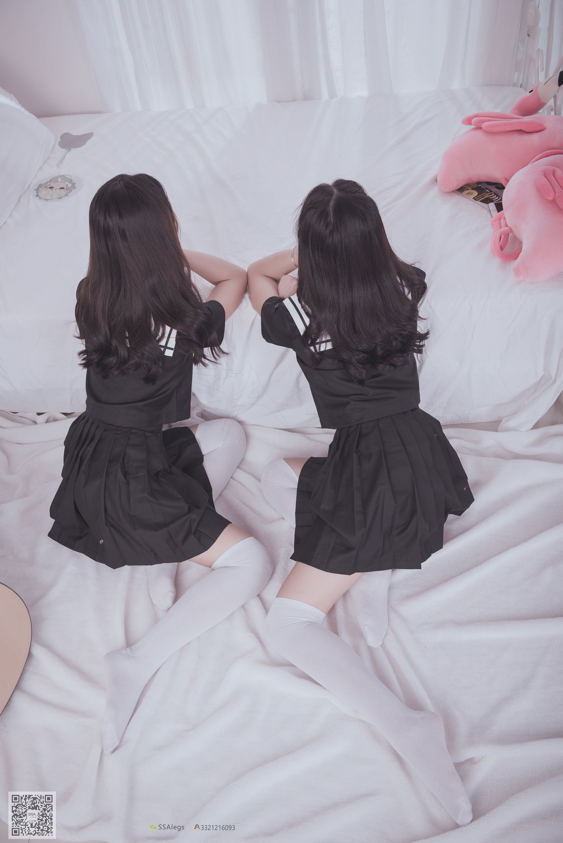 [SSA丝社]超清写真 No.028 青青姐妹 姐妹花的JK情