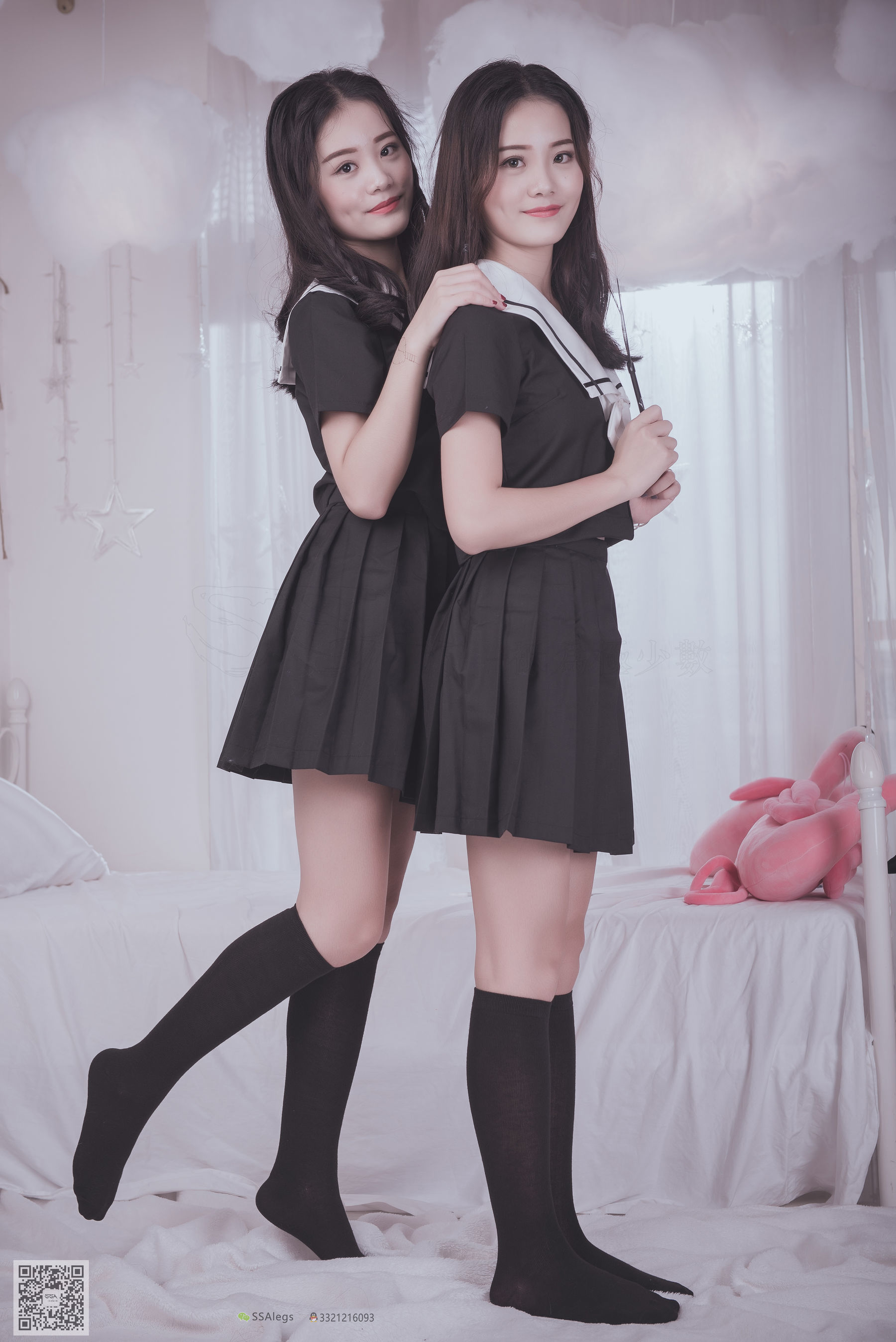 [SSA丝社]超清写真 No.028 青青姐妹 姐妹花的JK情