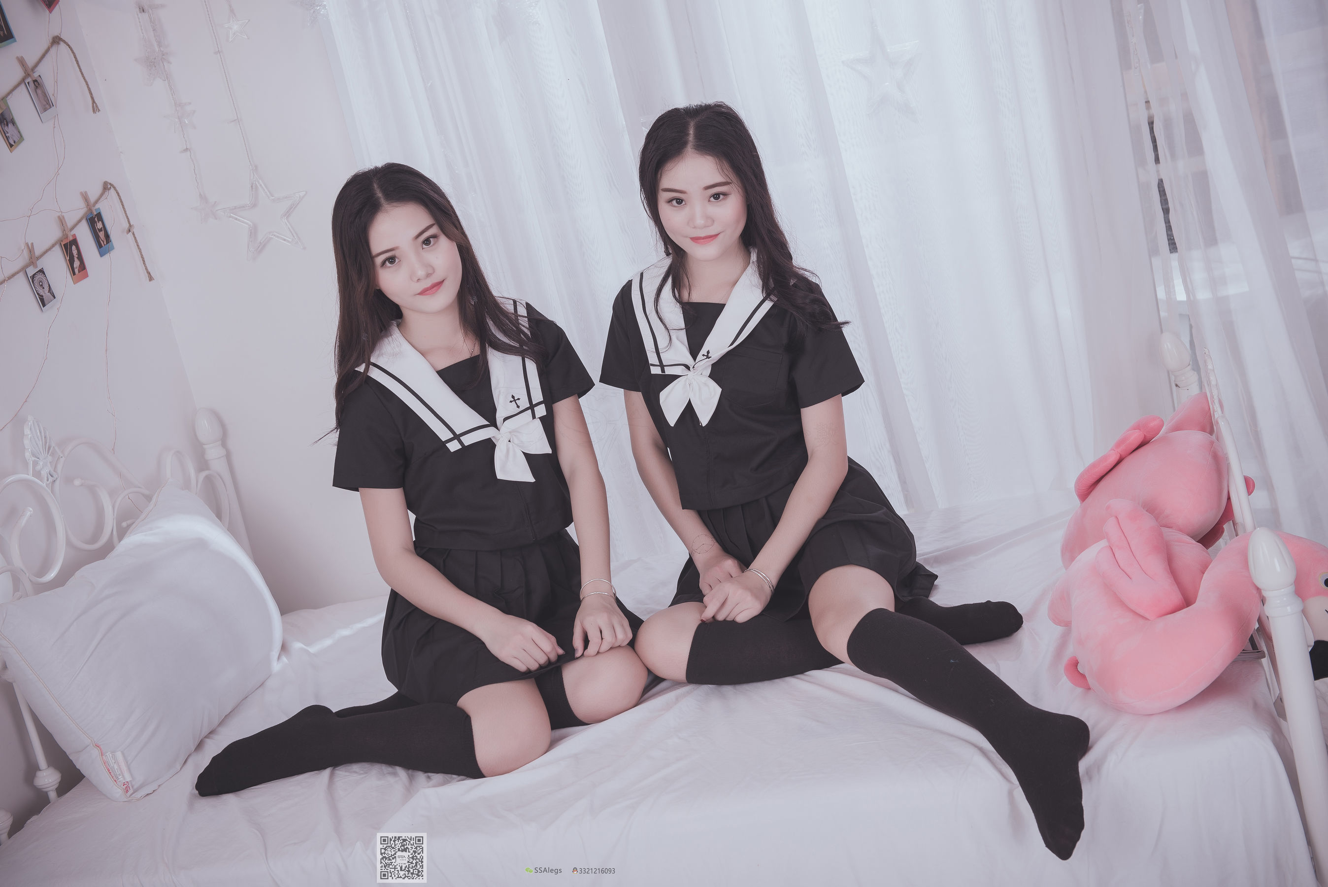 [SSA丝社]超清写真 No.028 青青姐妹 姐妹花的JK情