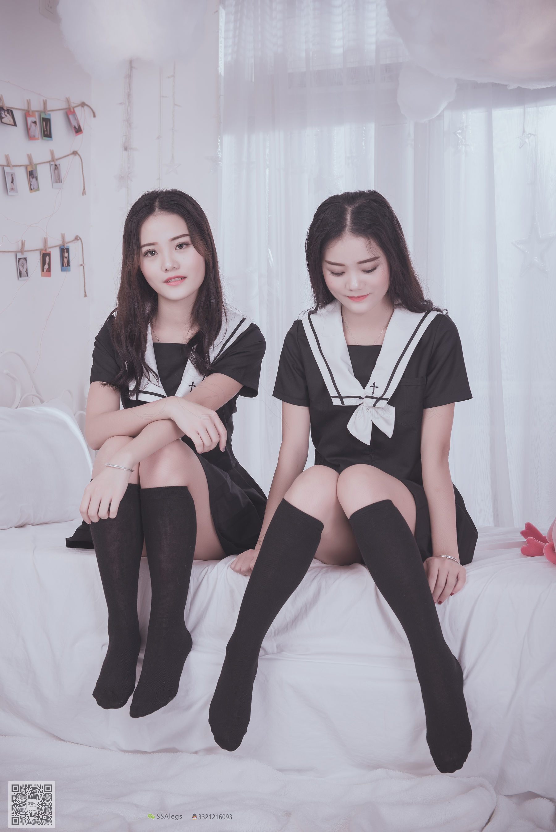 [SSA丝社]超清写真 No.028 青青姐妹 姐妹花的JK情