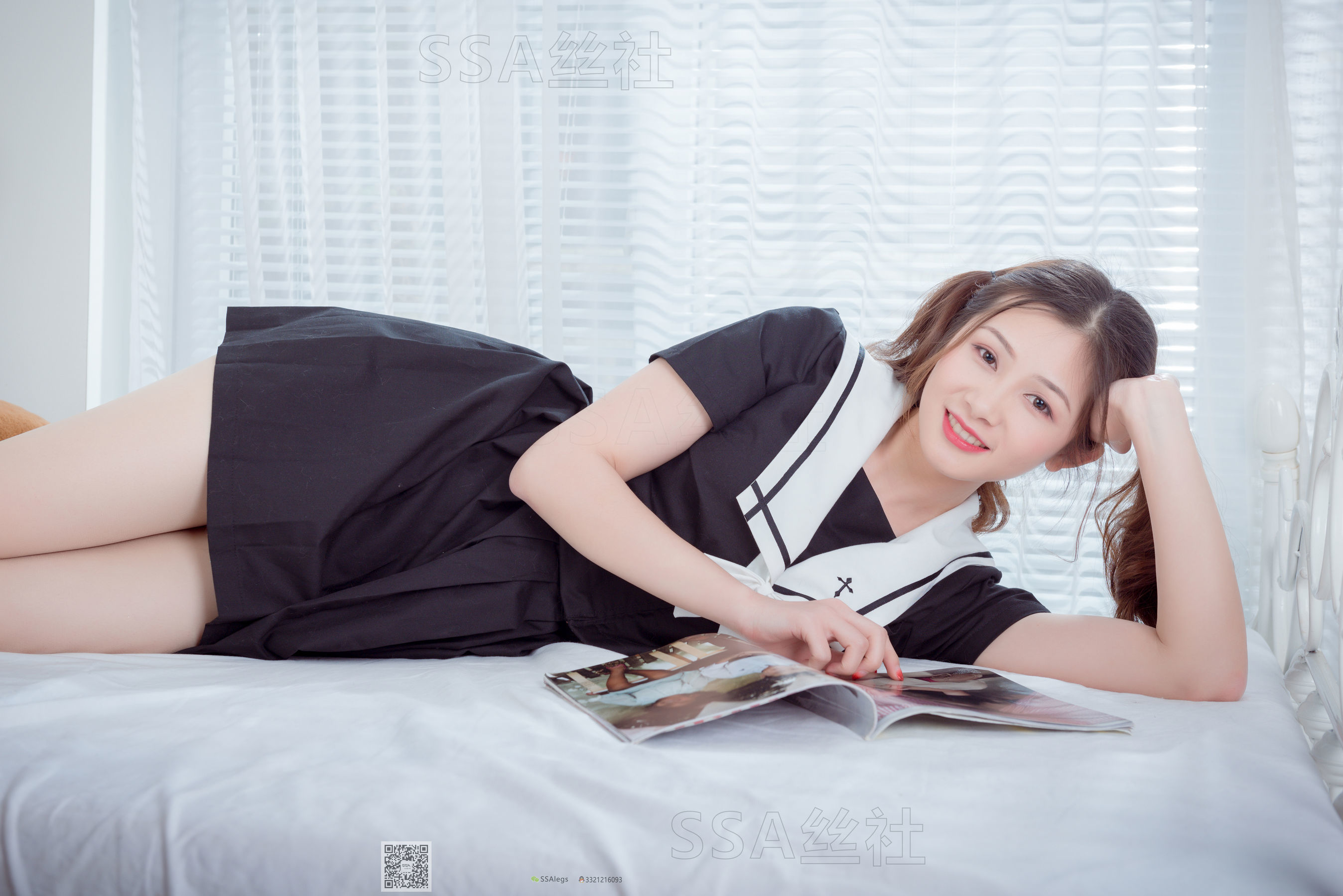 [SSA丝社]超清写真 No.079 雯雯 笑容治愈系小姐姐jk制服