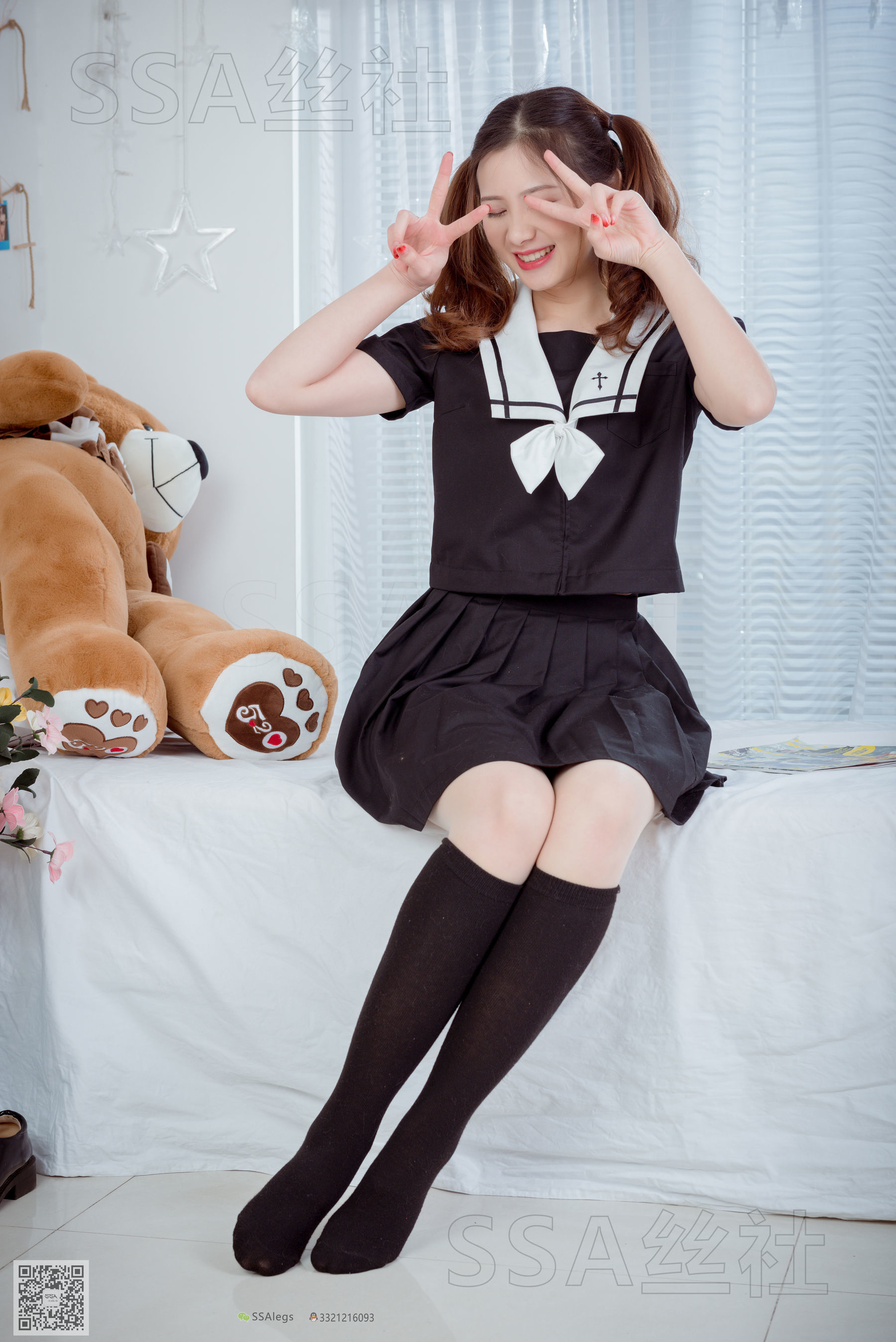 [SSA丝社]超清写真 No.079 雯雯 笑容治愈系小姐姐jk制服