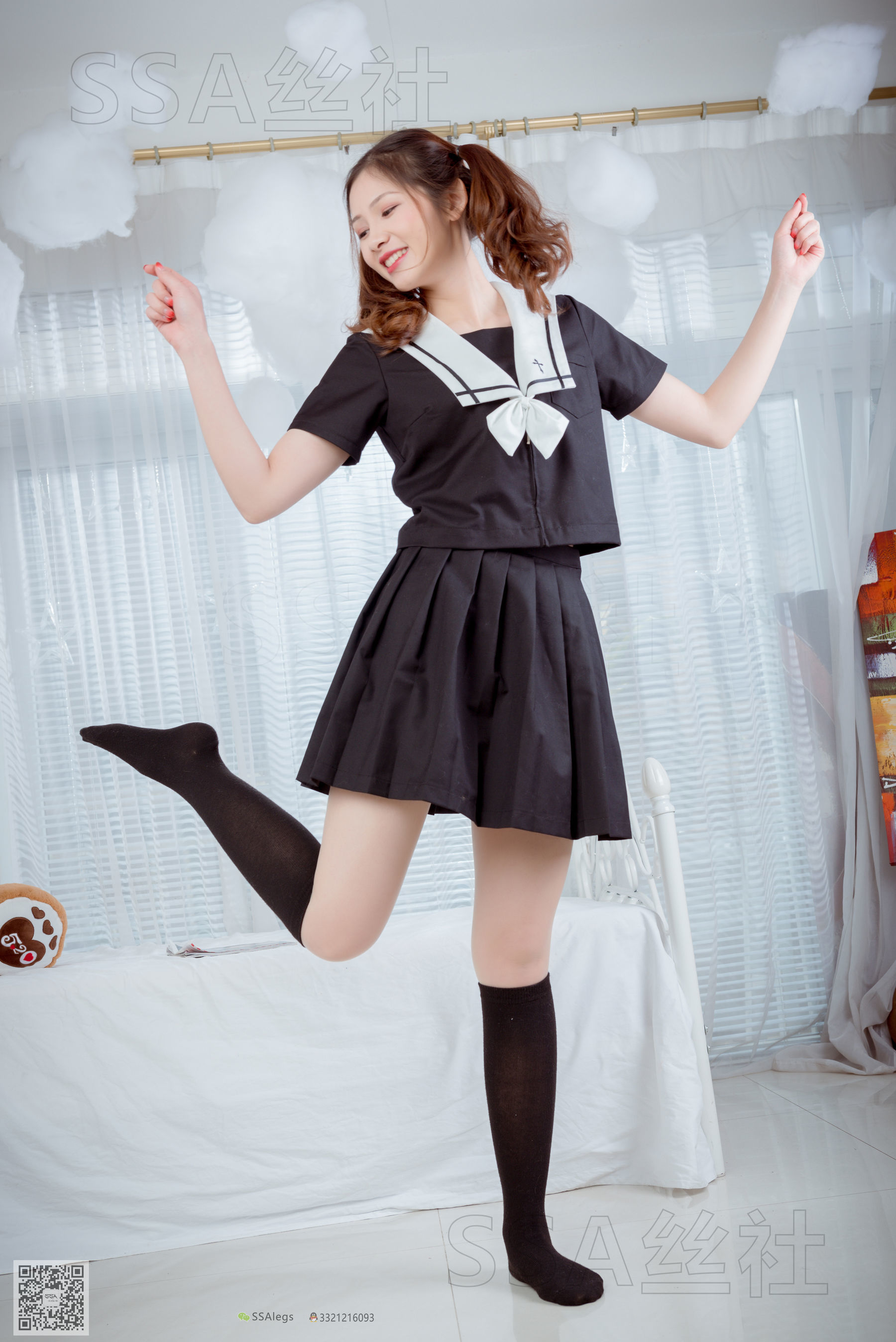 [SSA丝社]超清写真 No.079 雯雯 笑容治愈系小姐姐jk制服