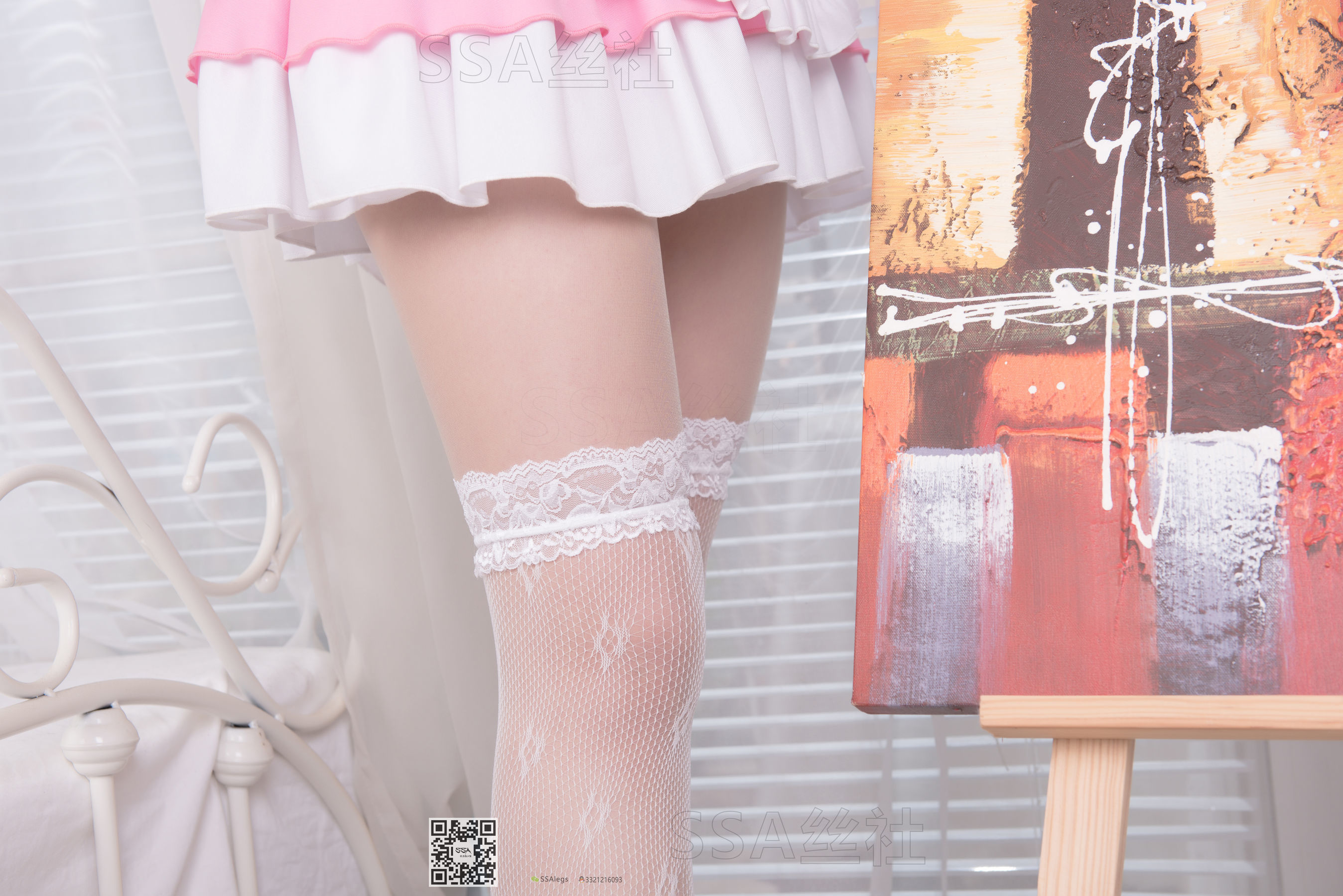 [SSA丝社]超清写真 No.089 雯雯 甜美笑容治愈系粉色女仆装