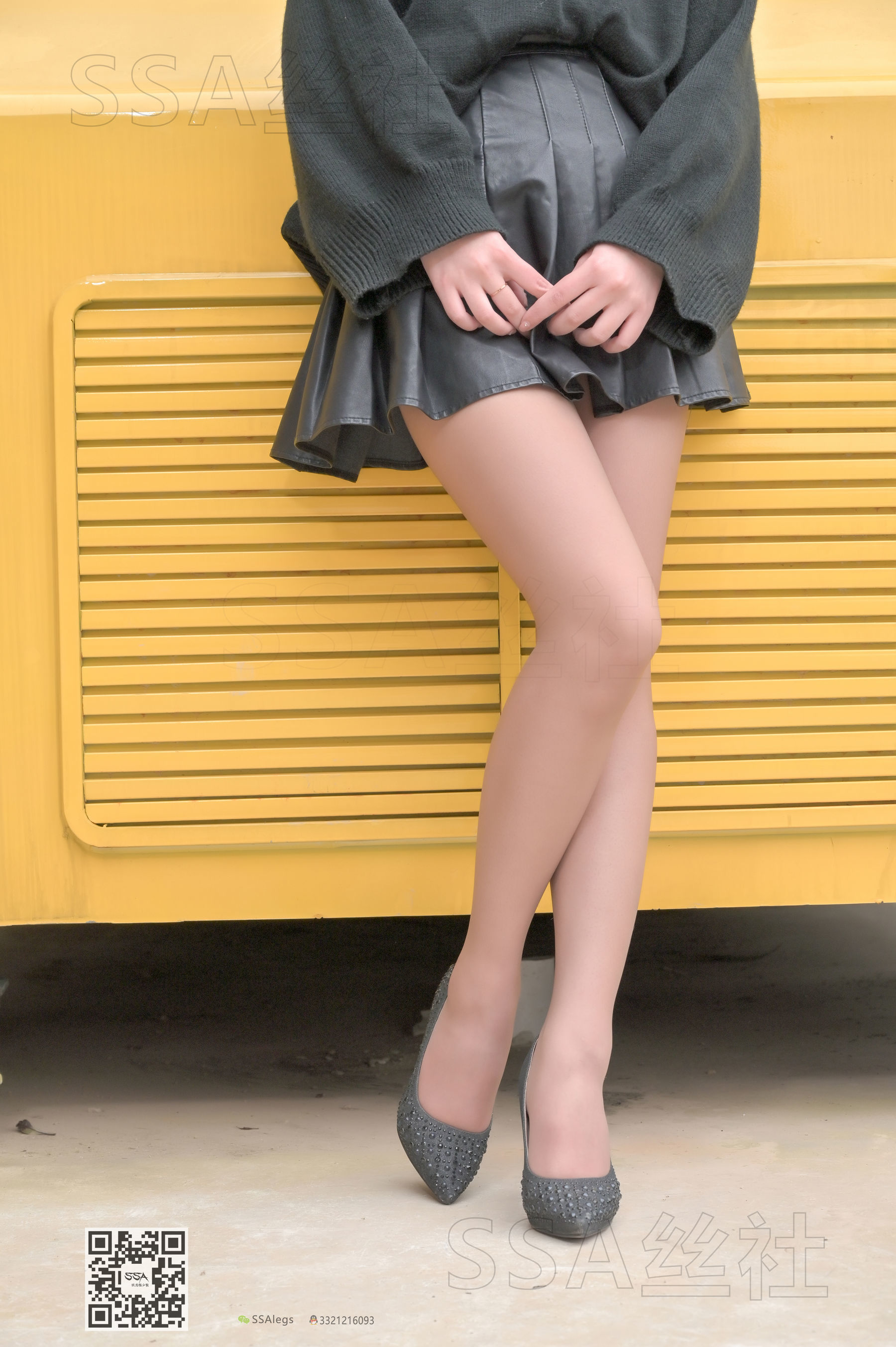 [SSA丝社]超清写真 No.094 腿模大大 街拍灰丝