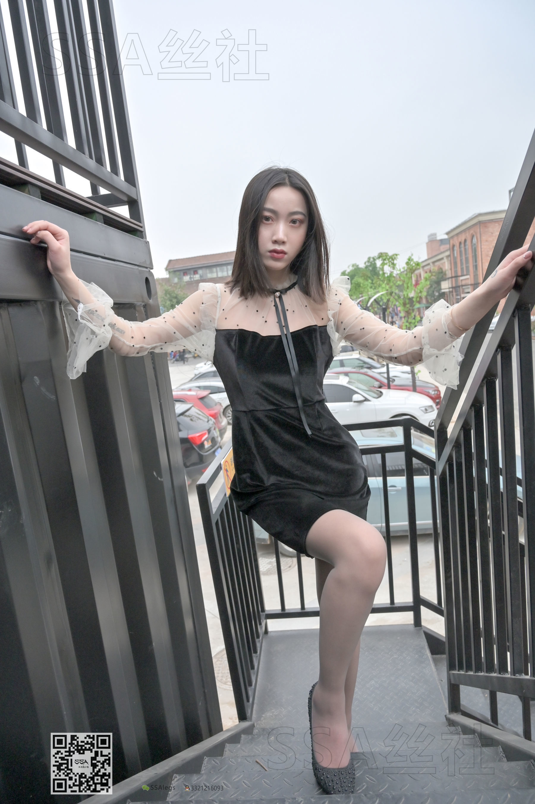 [SSA丝社]超清写真 No.096 大大 街拍腿模灰丝