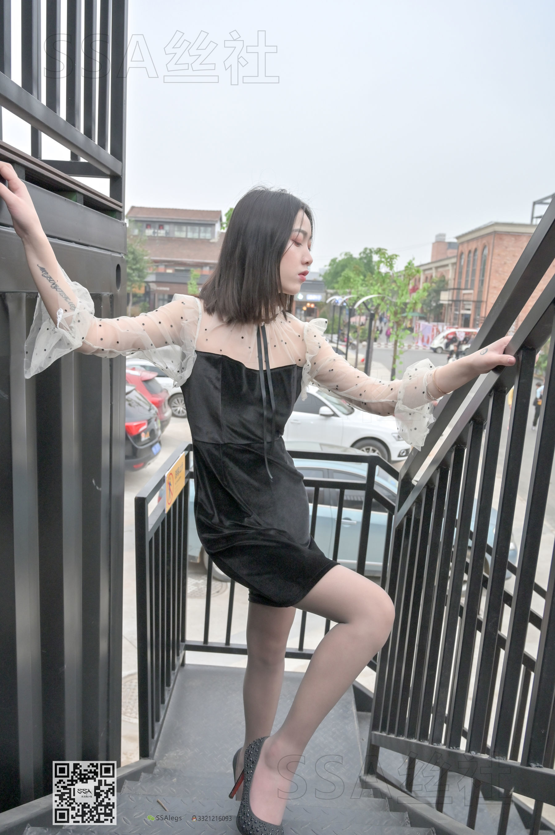 [SSA丝社]超清写真 No.096 大大 街拍腿模灰丝