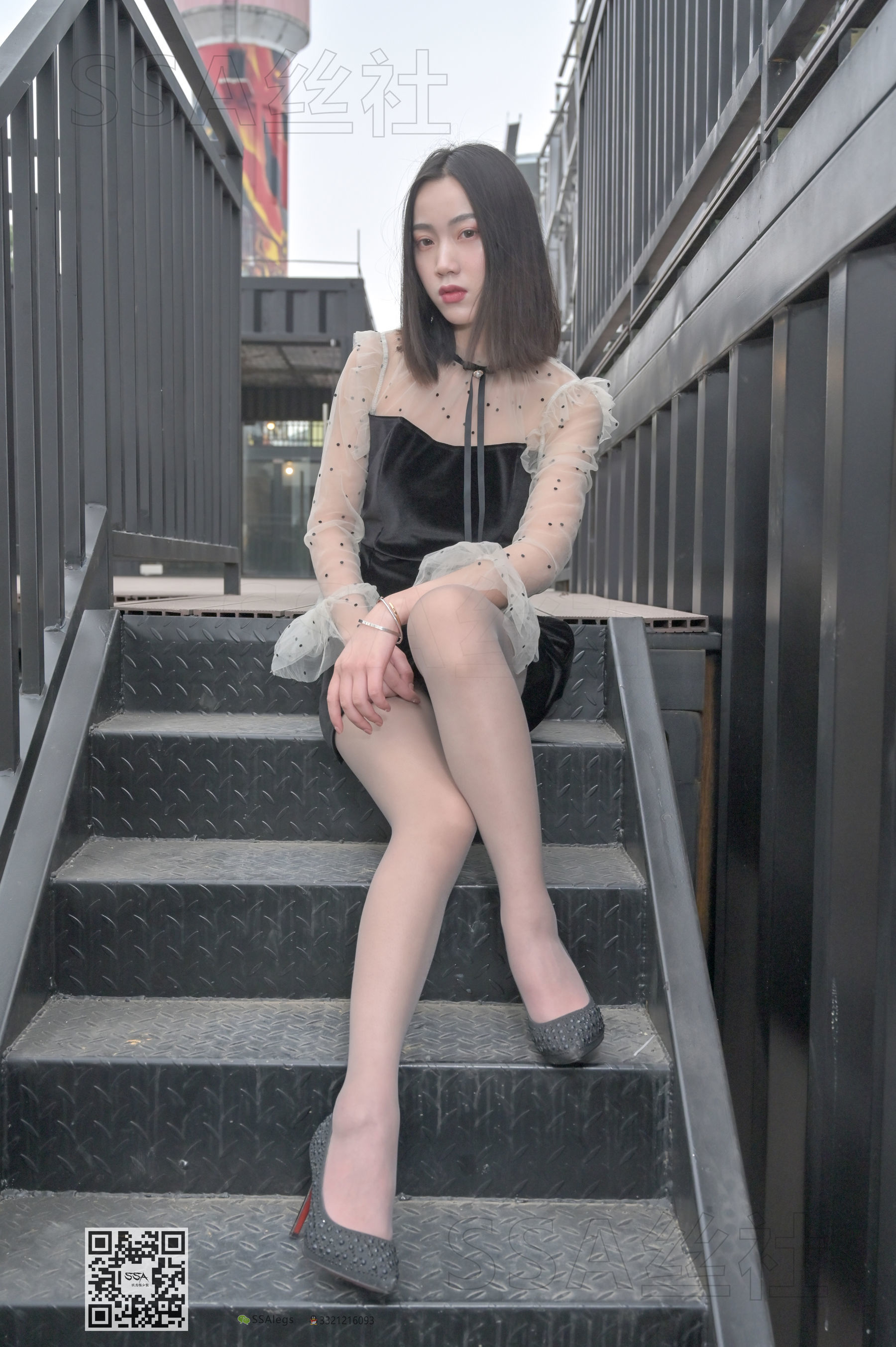 [SSA丝社]超清写真 No.096 大大 街拍腿模灰丝