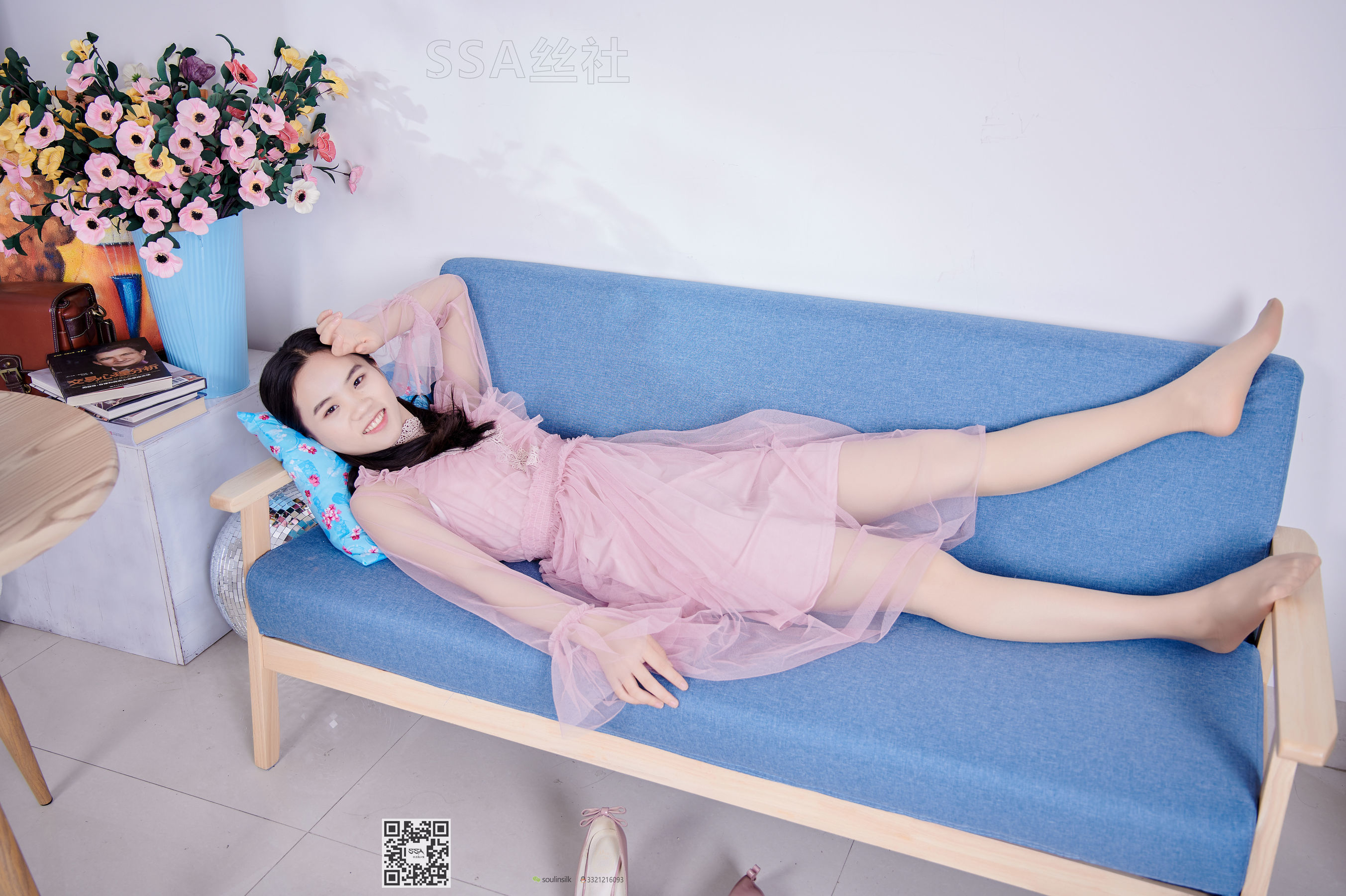 [SSA丝社]超清写真 No.114 腿模慧慧 笑容治愈系套少女粉