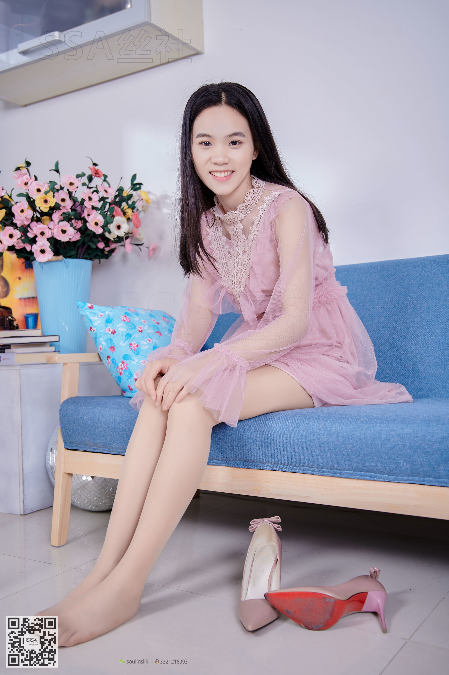 [SSA丝社]超清写真 No.114 腿模慧慧 笑容治愈系套少女粉
