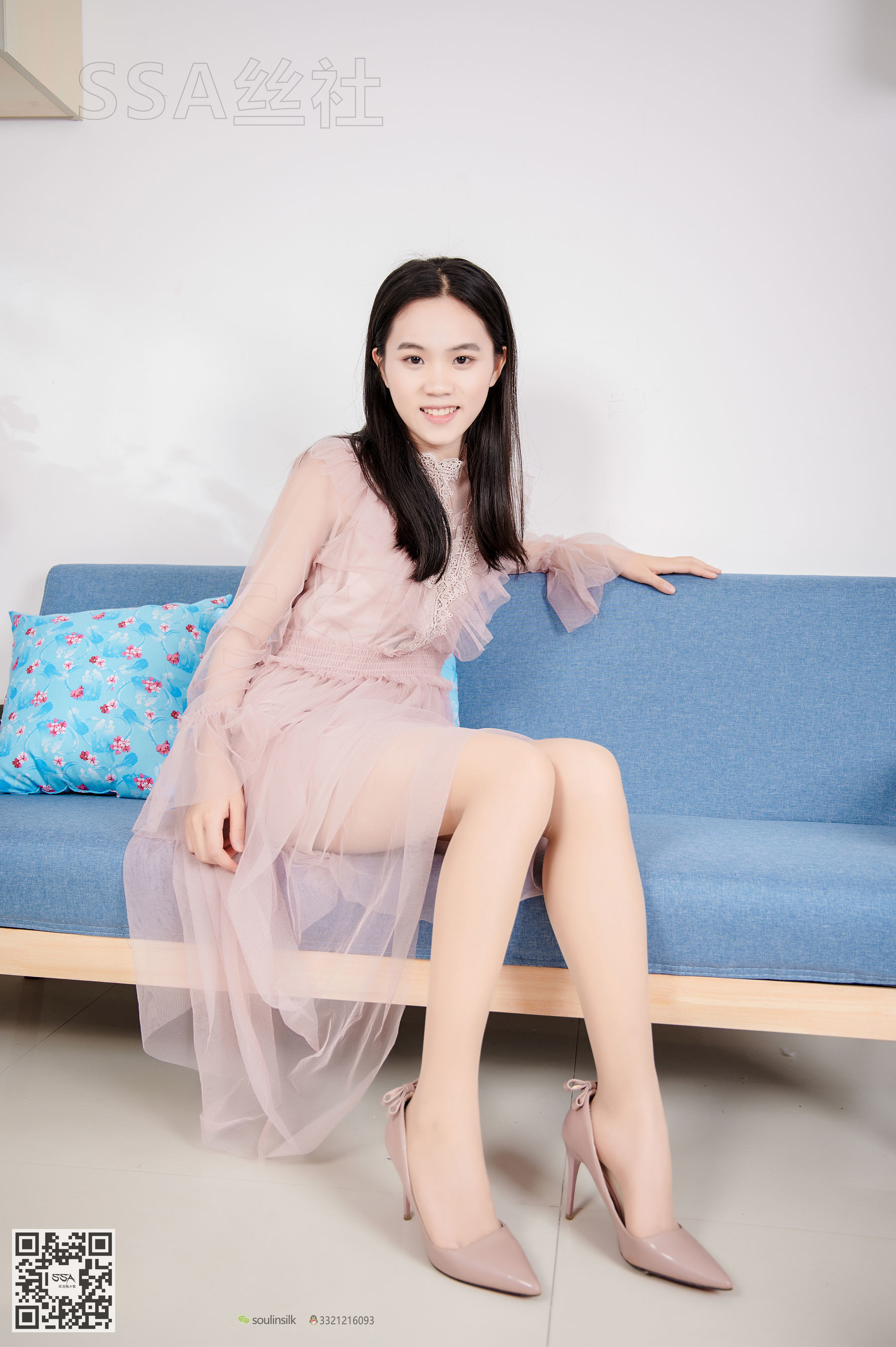 [SSA丝社]超清写真 No.114 腿模慧慧 笑容治愈系套少女粉