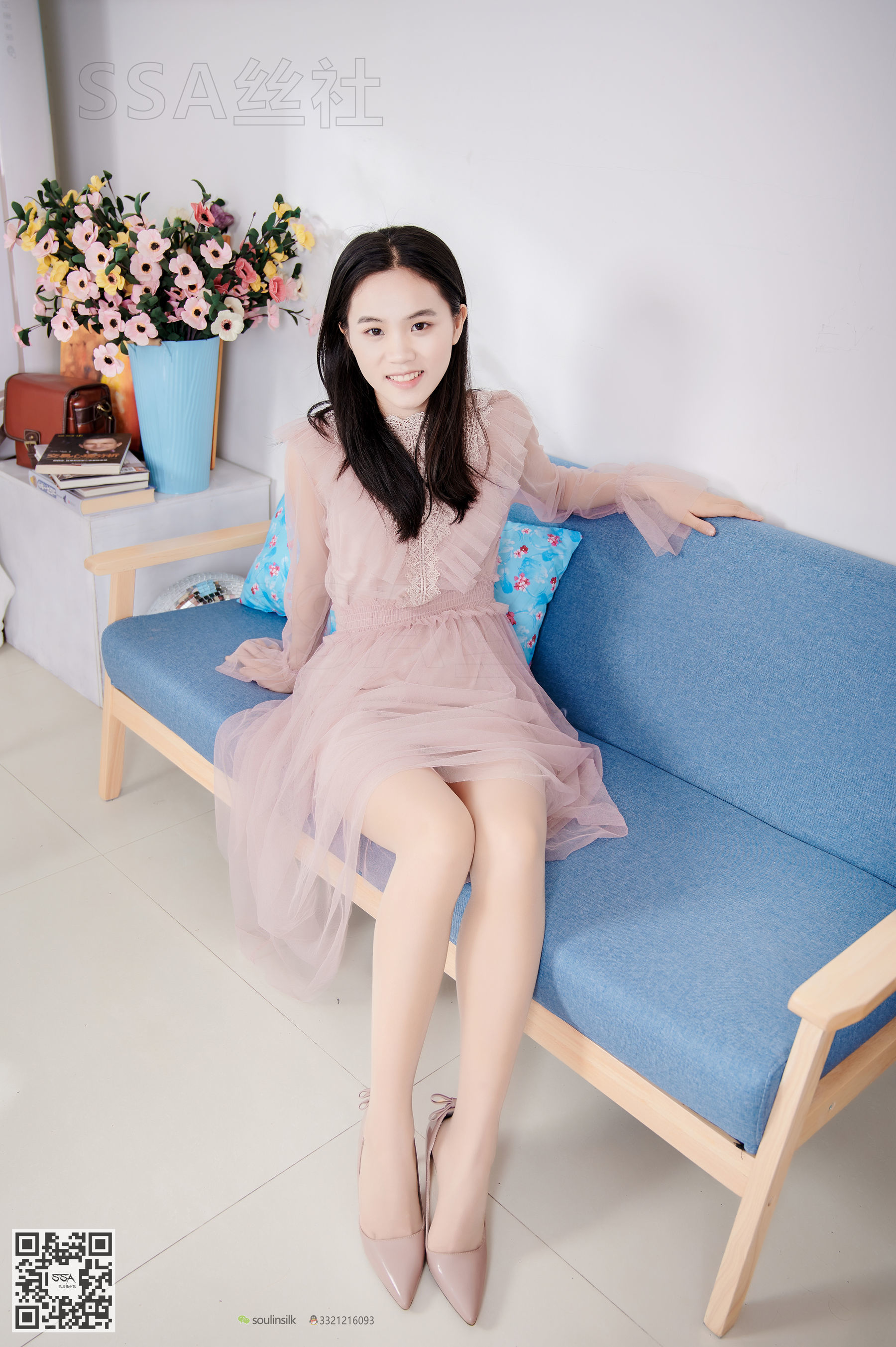 [SSA丝社]超清写真 No.114 腿模慧慧 笑容治愈系套少女粉
