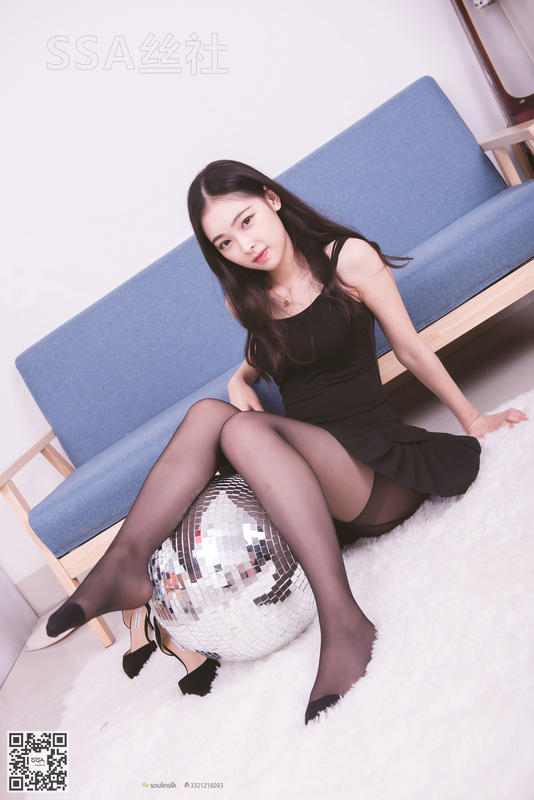 [SSA丝社]超清写真 No.122 文娟 无法抵挡的黑色脚尖加固丝袜