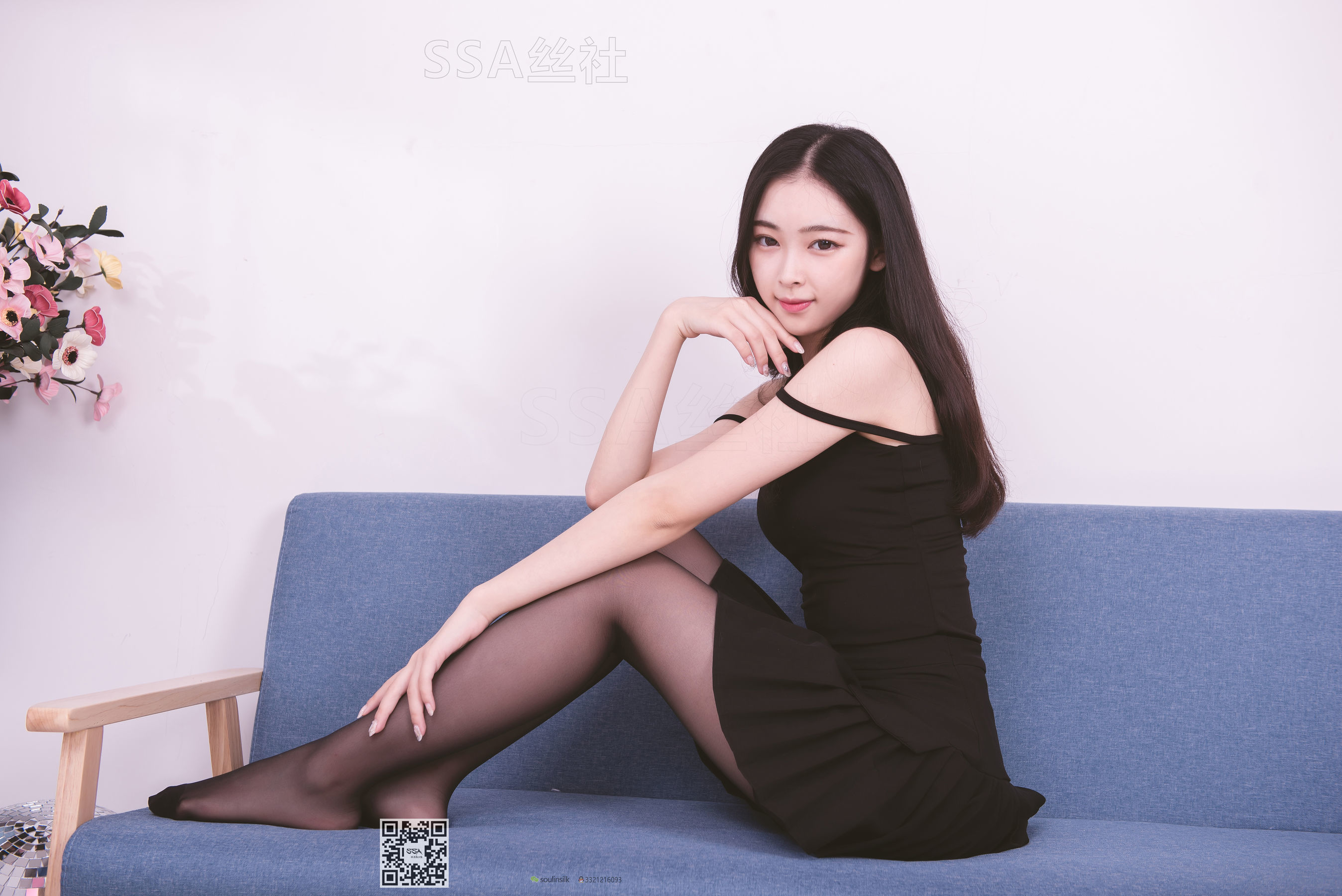 [SSA丝社]超清写真 No.122 文娟 无法抵挡的黑色脚尖加固丝袜