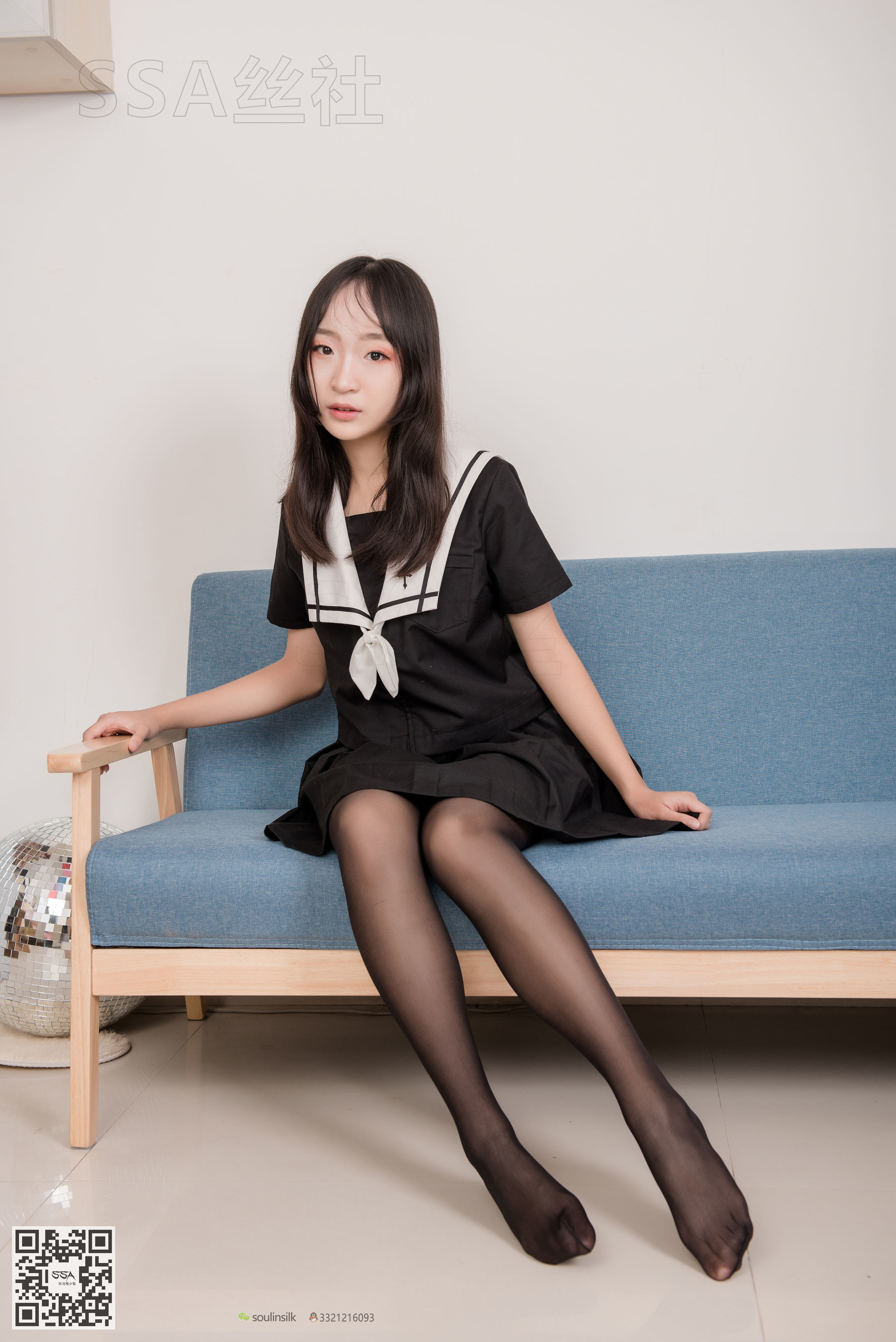 [SSA丝社]超清写真 No.135 甘子 16的芳华少女长筒黑丝
