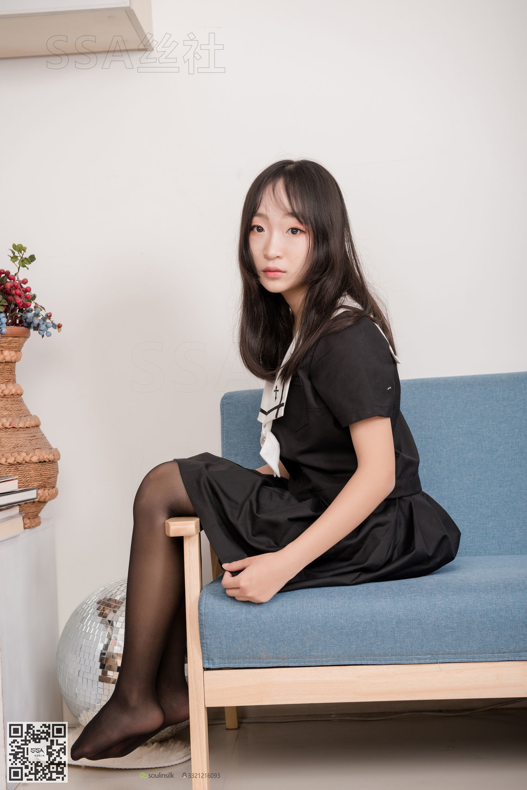 [SSA丝社]超清写真 No.135 甘子 16的芳华少女长筒黑丝