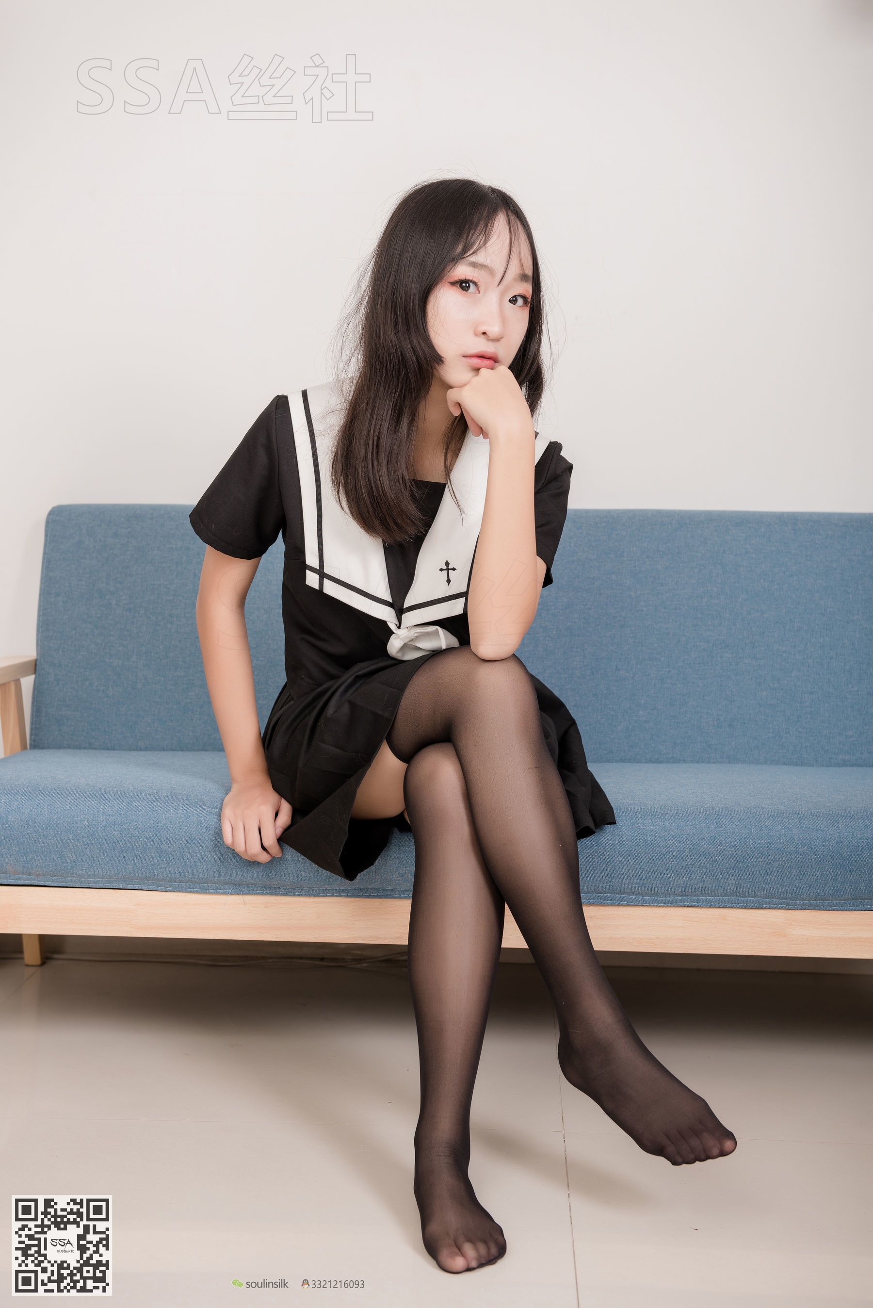 [SSA丝社]超清写真 No.135 甘子 16的芳华少女长筒黑丝