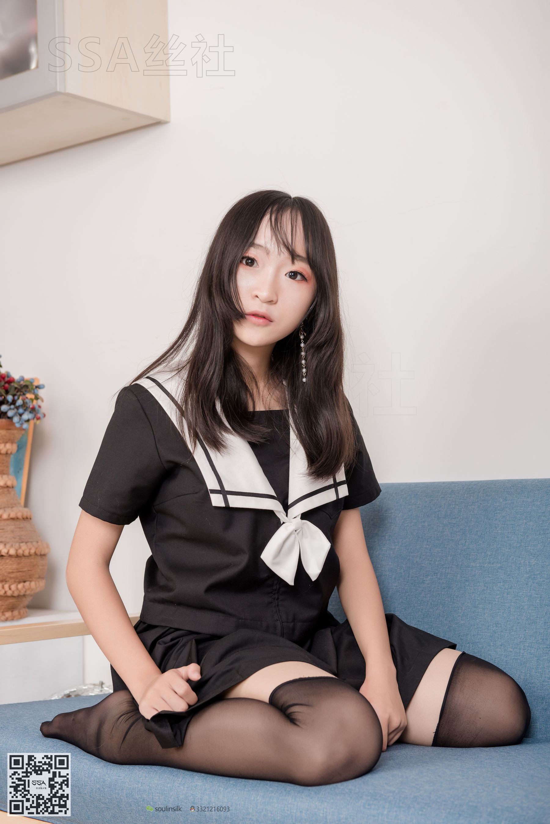 [SSA丝社]超清写真 No.135 甘子 16的芳华少女长筒黑丝