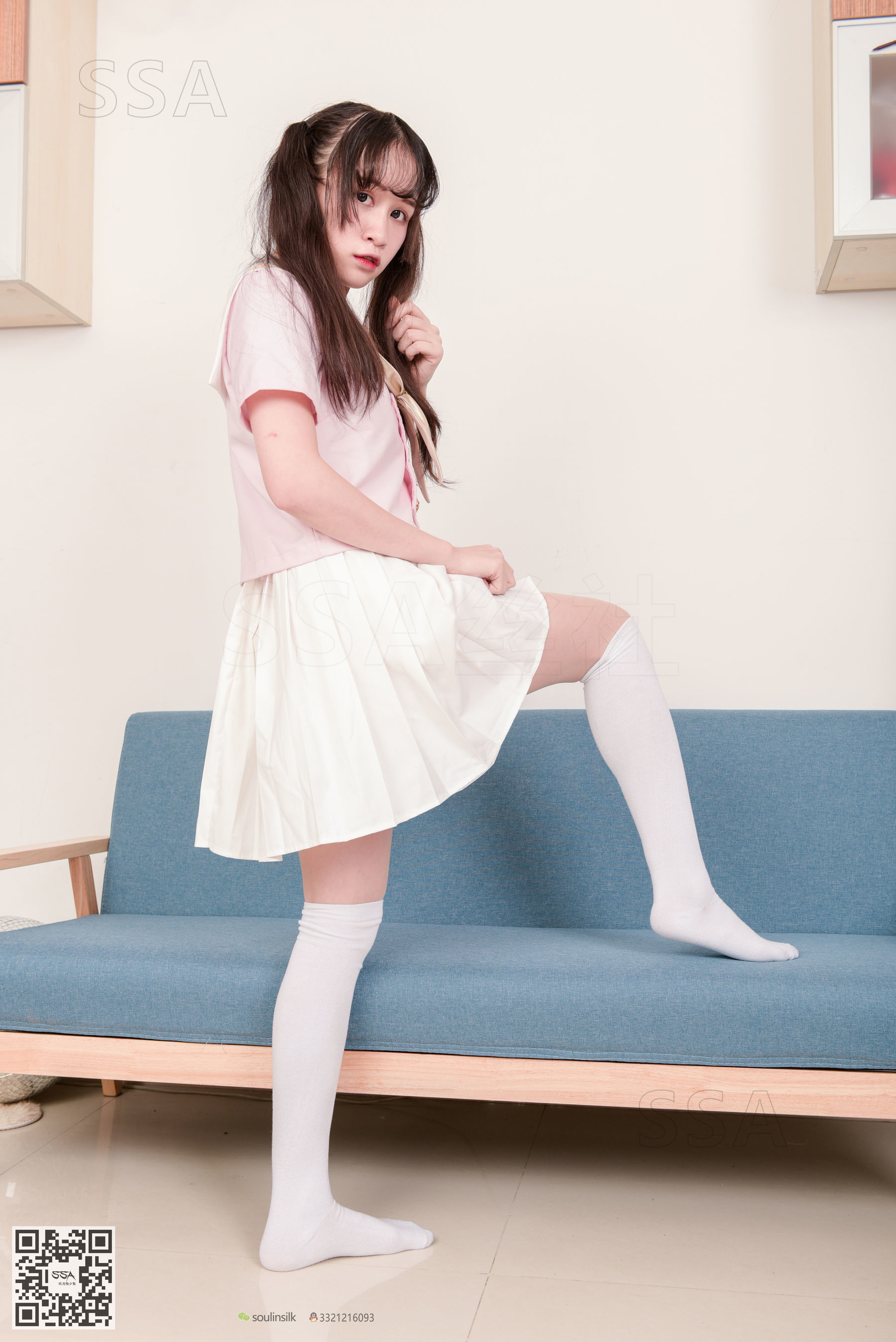 [SSA丝社]超清写真 No.144 丹丹 粉色JK制服