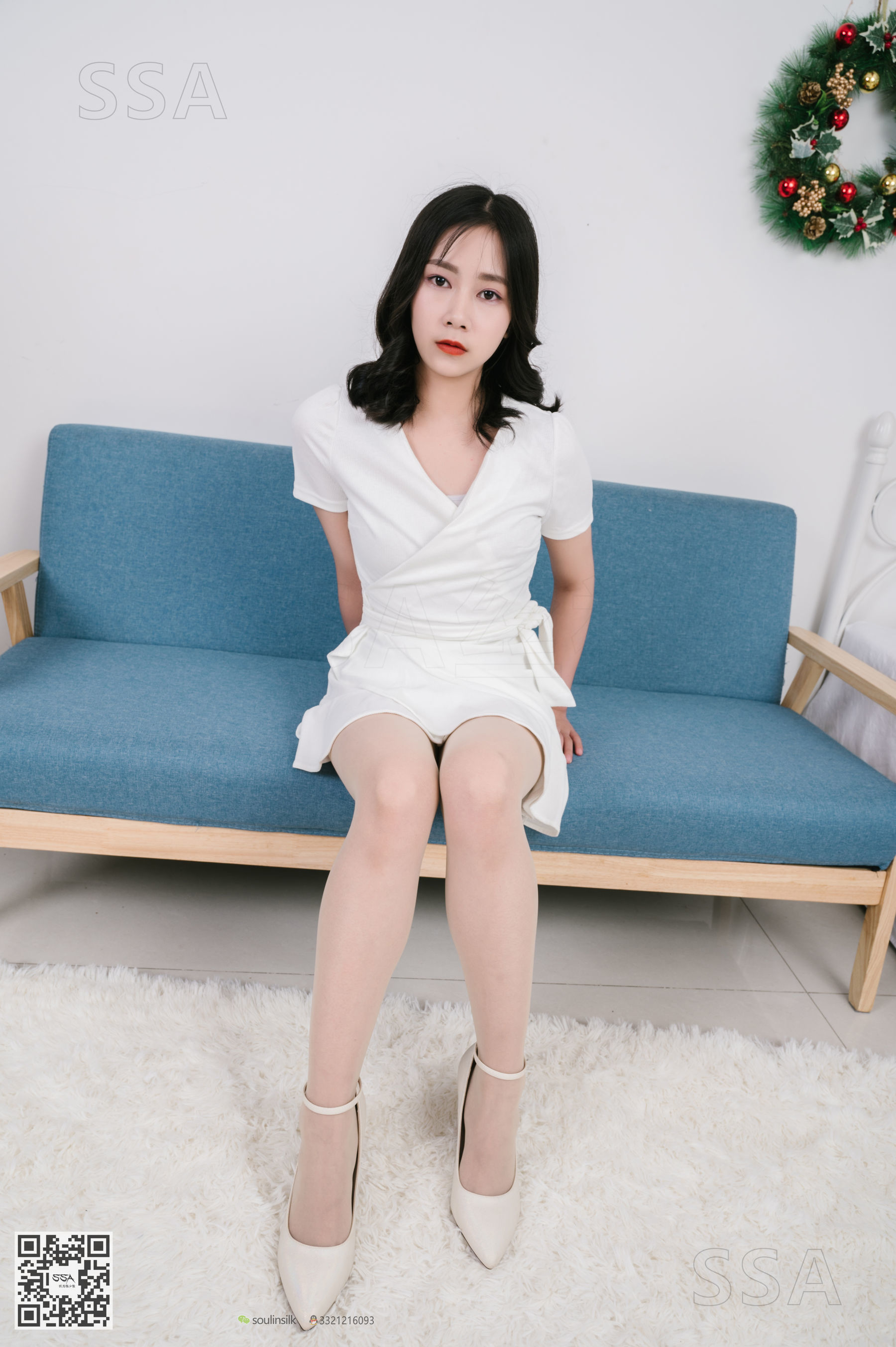 [SSA丝社]超清写真 No.155 阿花 白色连衣裙
