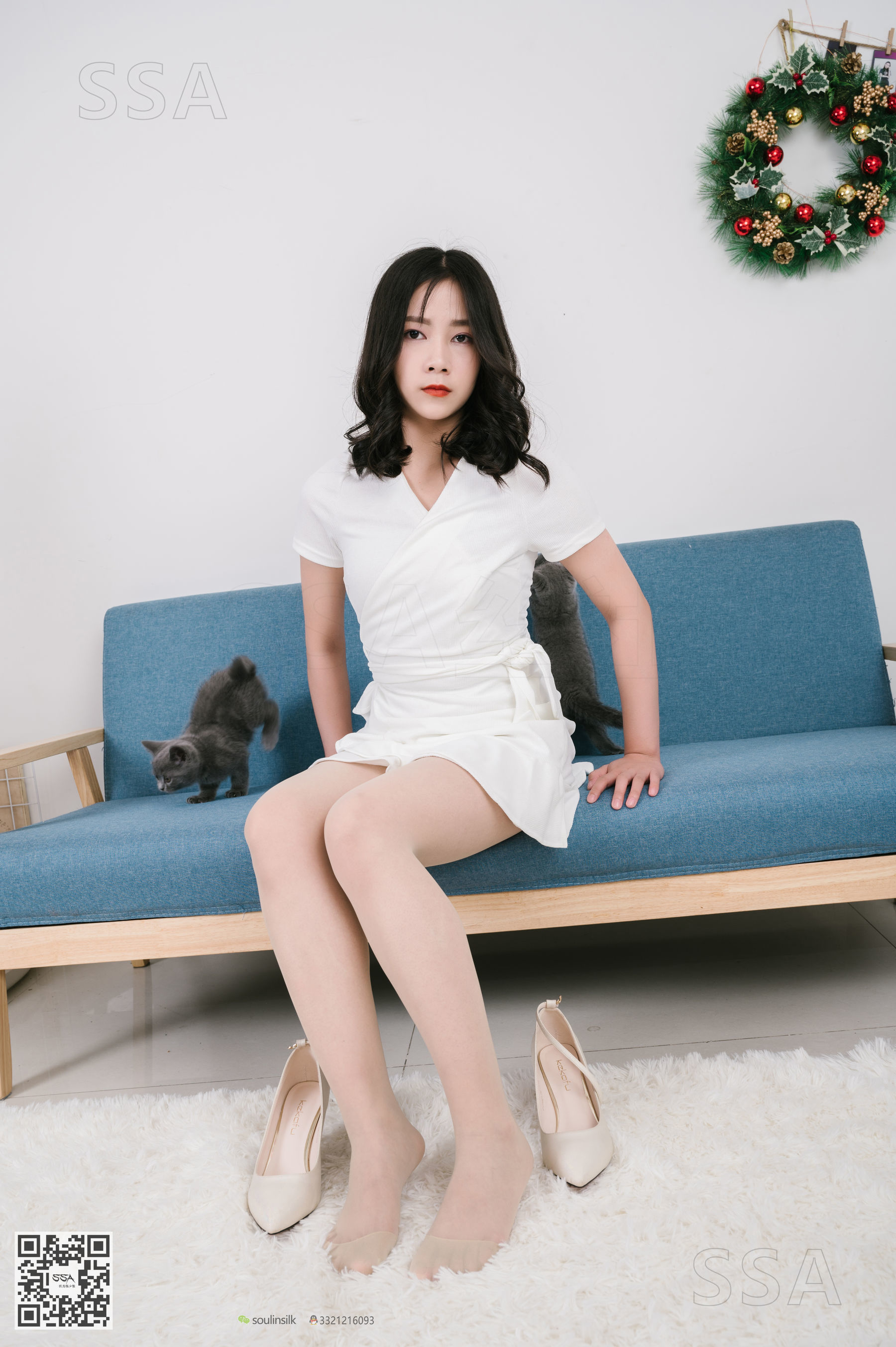 [SSA丝社]超清写真 No.155 阿花 白色连衣裙