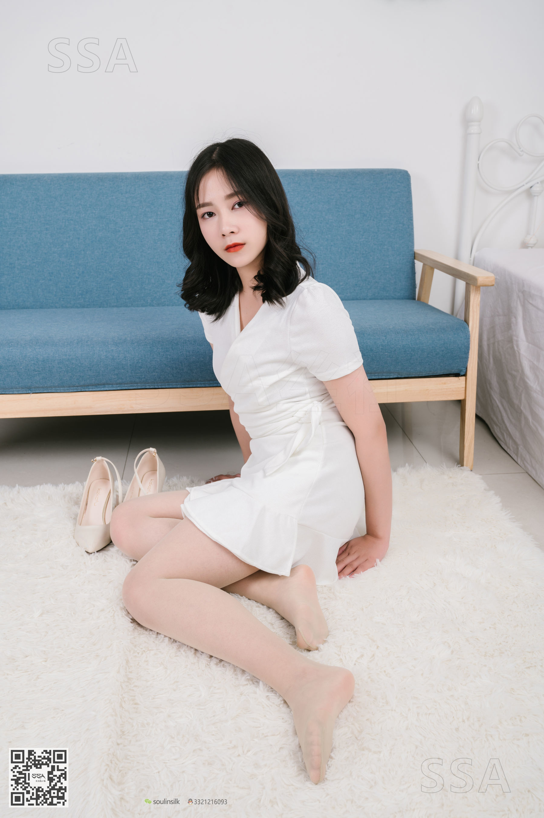 [SSA丝社]超清写真 No.155 阿花 白色连衣裙