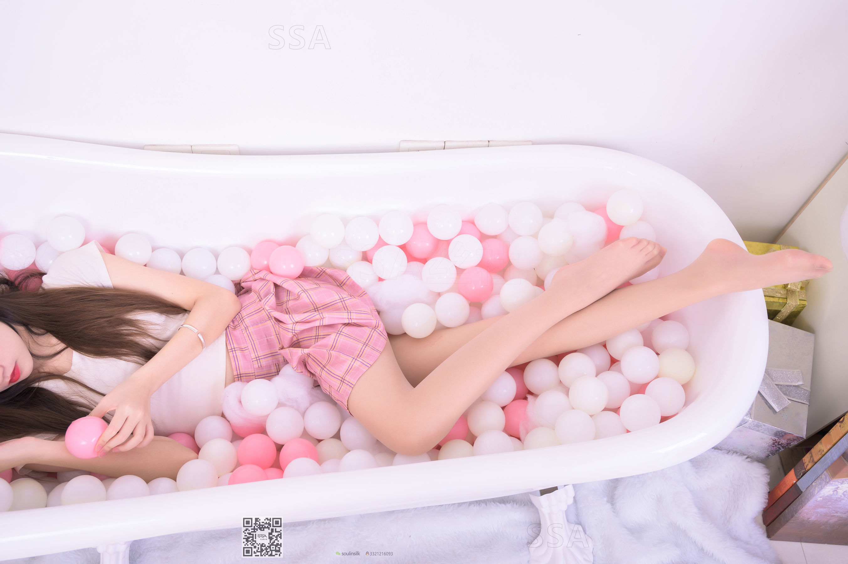 [SSA丝社]超清写真 No.177 小九 粉色百褶裙