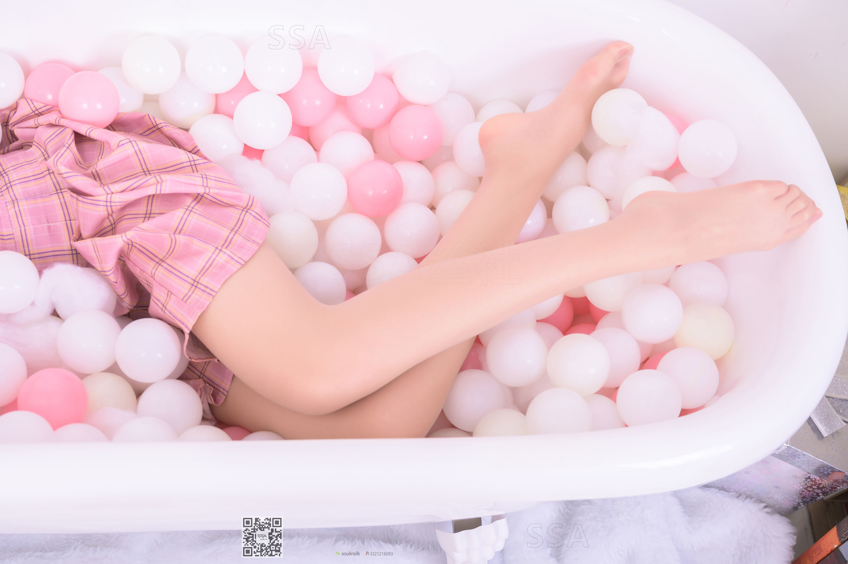 [SSA丝社]超清写真 No.177 小九 粉色百褶裙