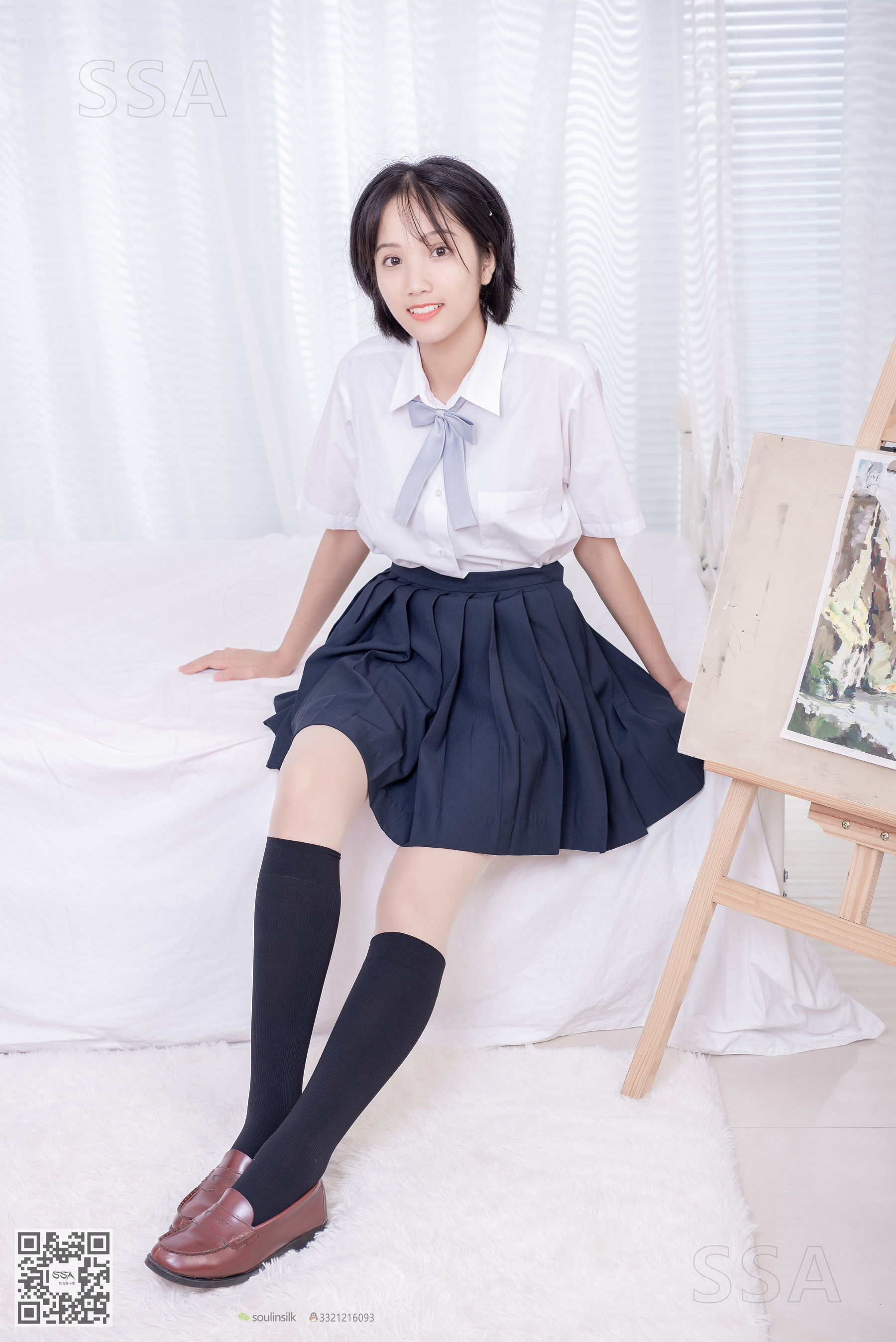 [SSA丝社]超清写真 No.181 小佩 酒窝少女JK制服肉丝黑袜