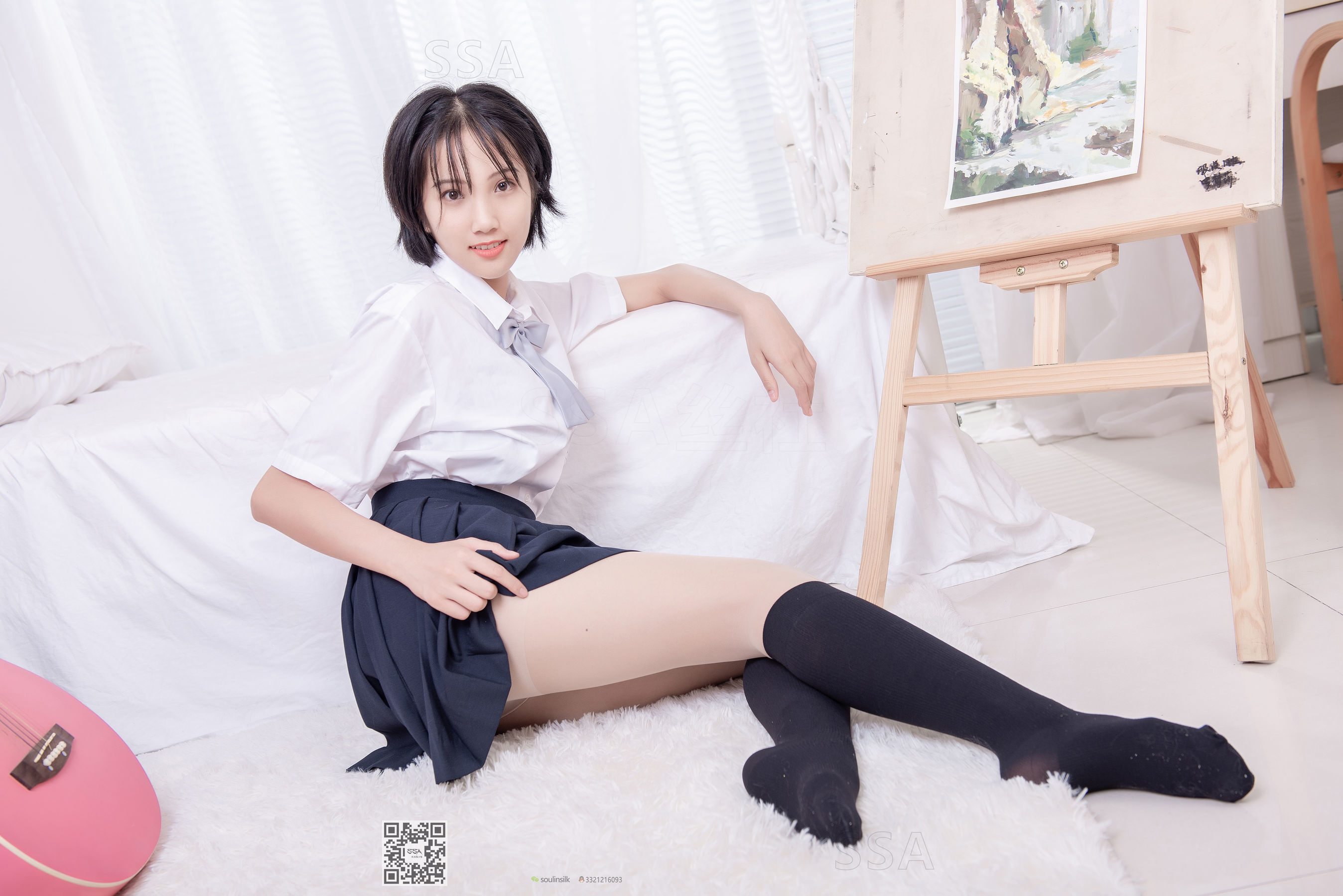 [SSA丝社]超清写真 No.181 小佩 酒窝少女JK制服肉丝黑袜