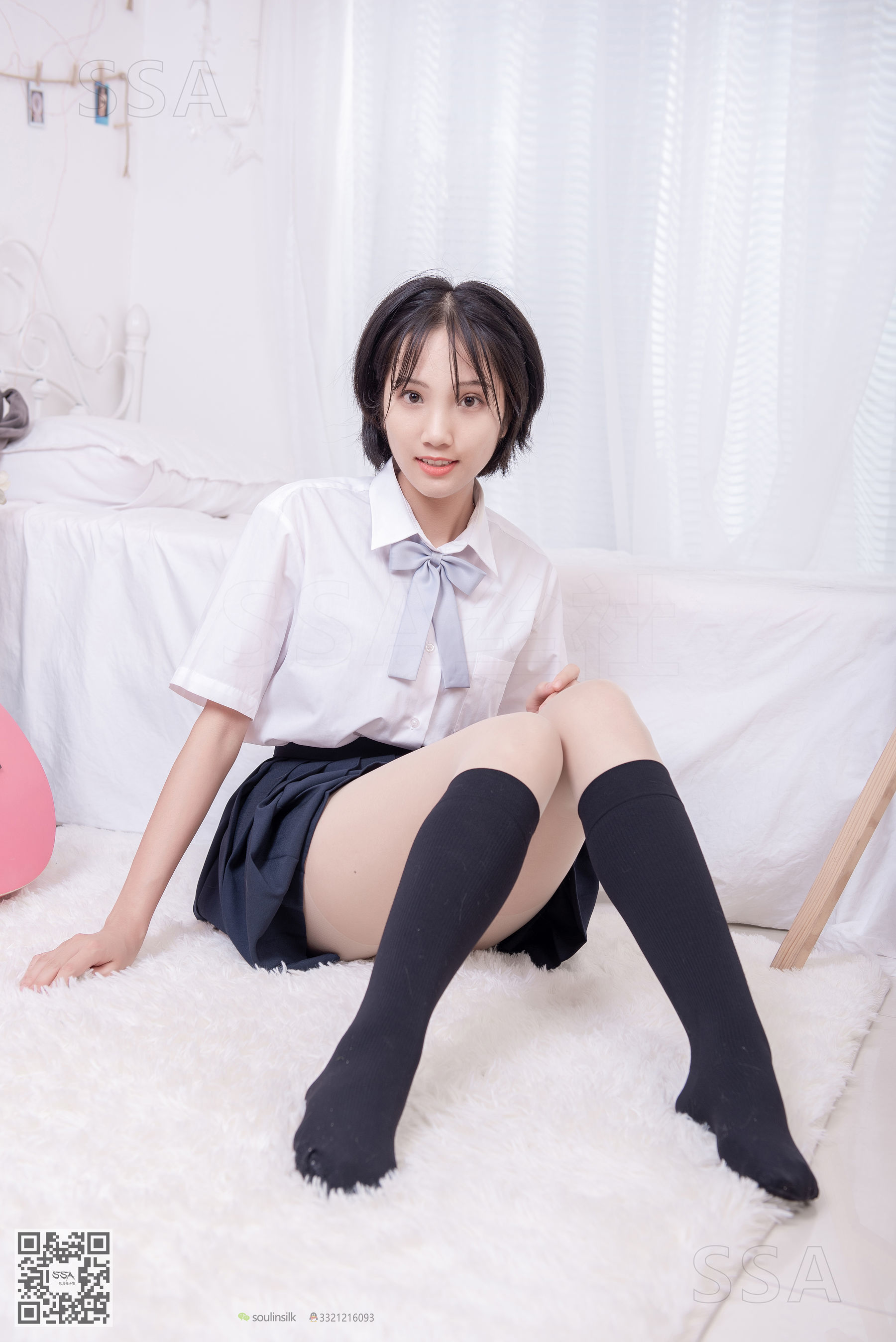 [SSA丝社]超清写真 No.181 小佩 酒窝少女JK制服肉丝黑袜