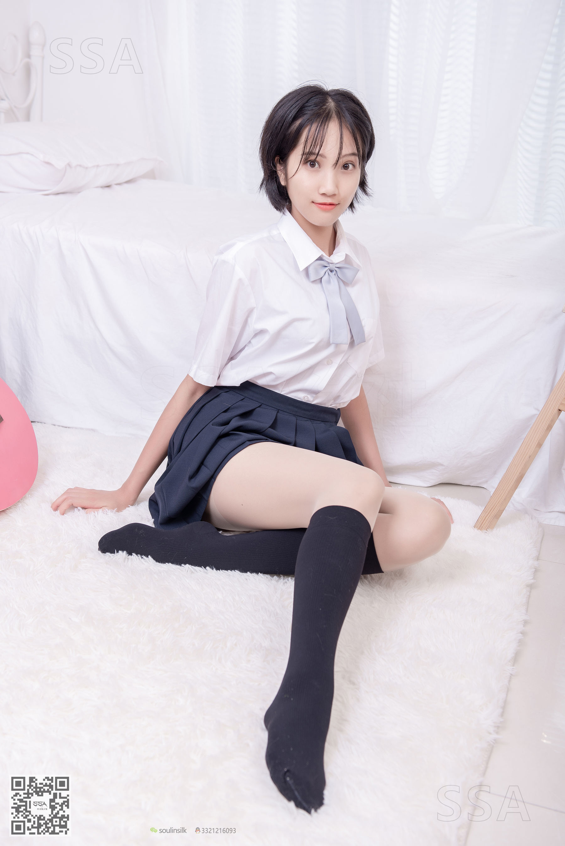 [SSA丝社]超清写真 No.181 小佩 酒窝少女JK制服肉丝黑袜