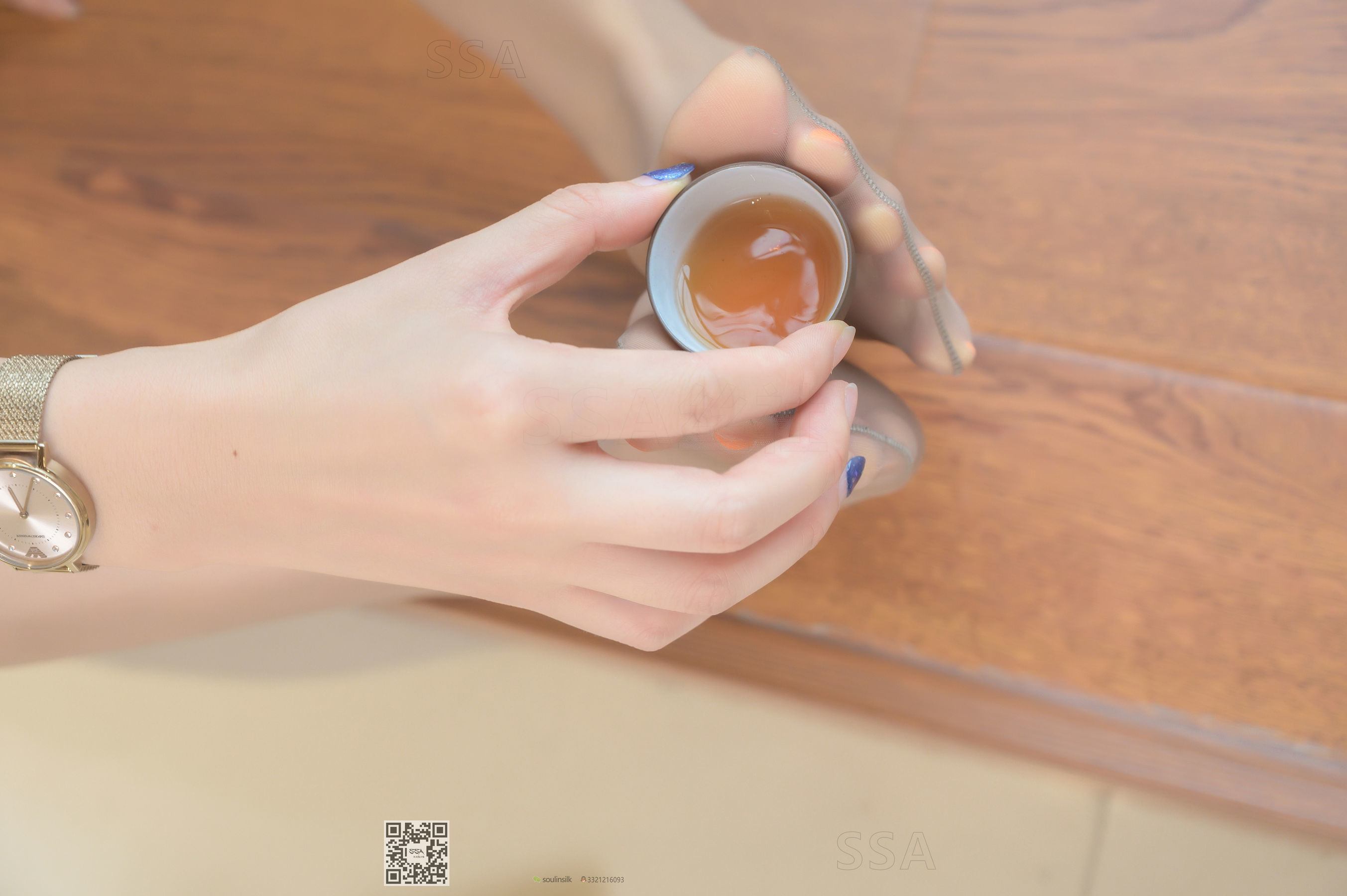 [SSA丝社]超清写真 No.183 聪聪 茶艺室变幻莫测灰丝雅韵