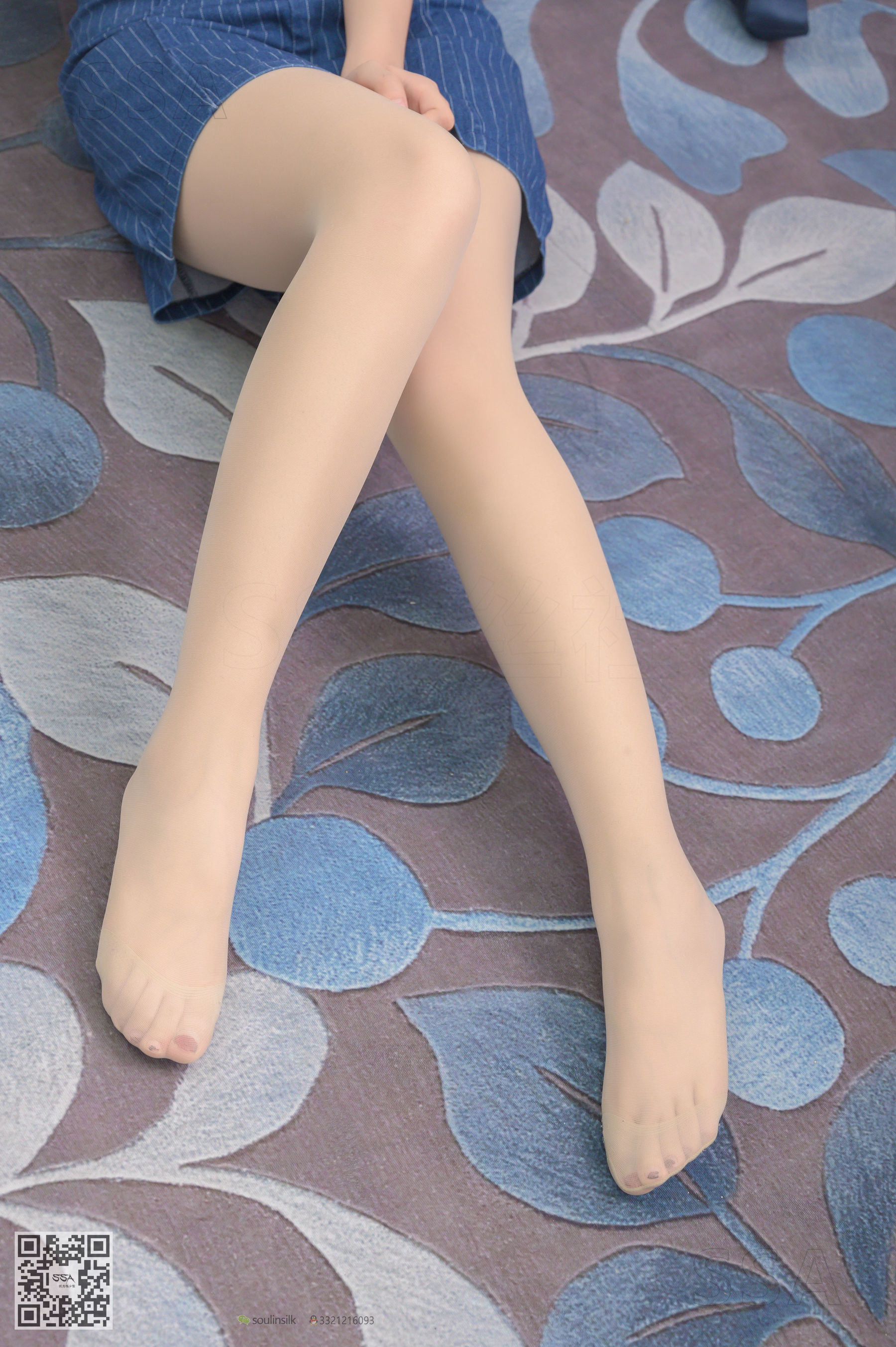 [SSA丝社]超清写真 No.192 小鹿 蓝色条纹裙