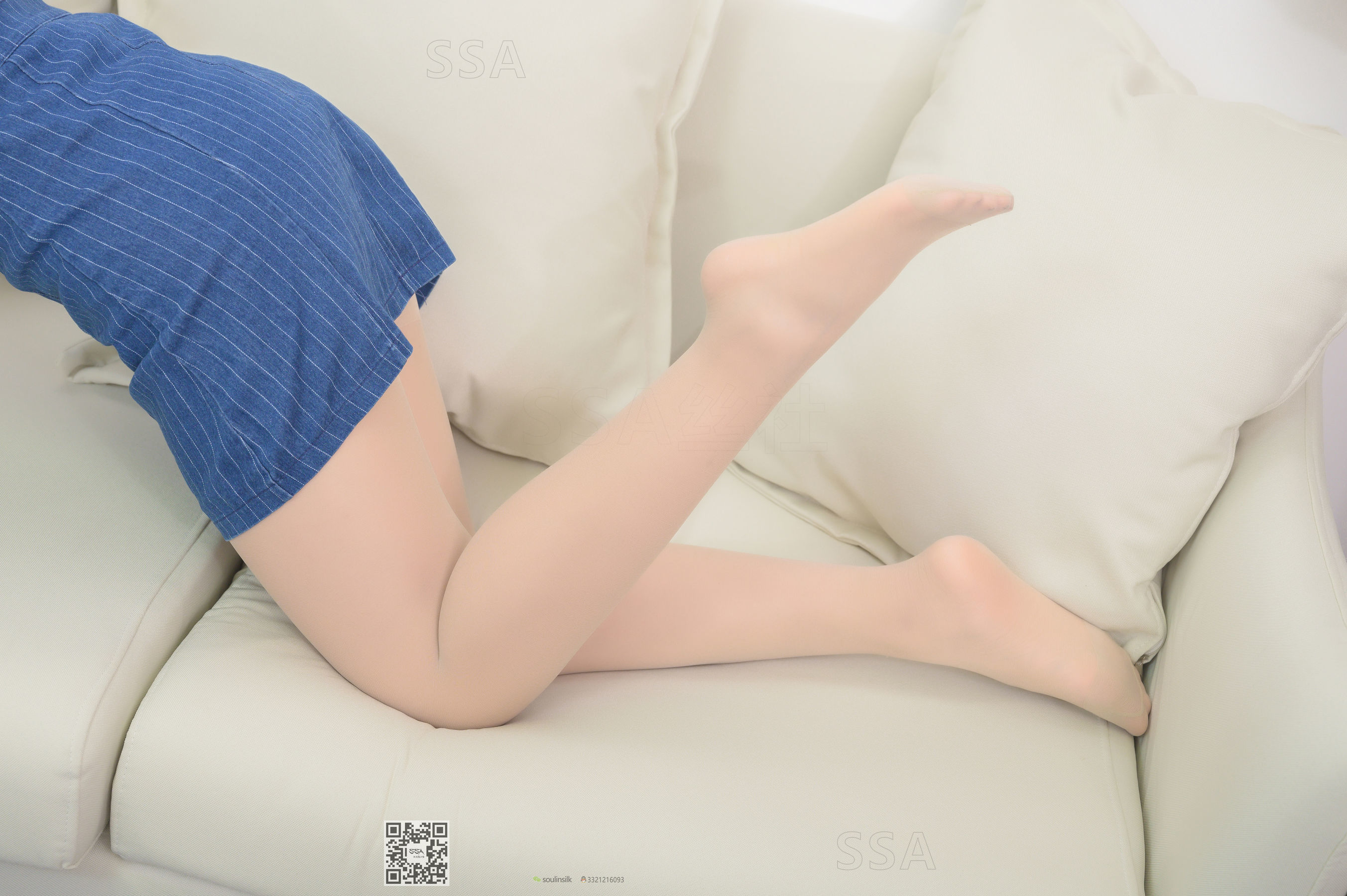 [SSA丝社]超清写真 No.192 小鹿 蓝色条纹裙