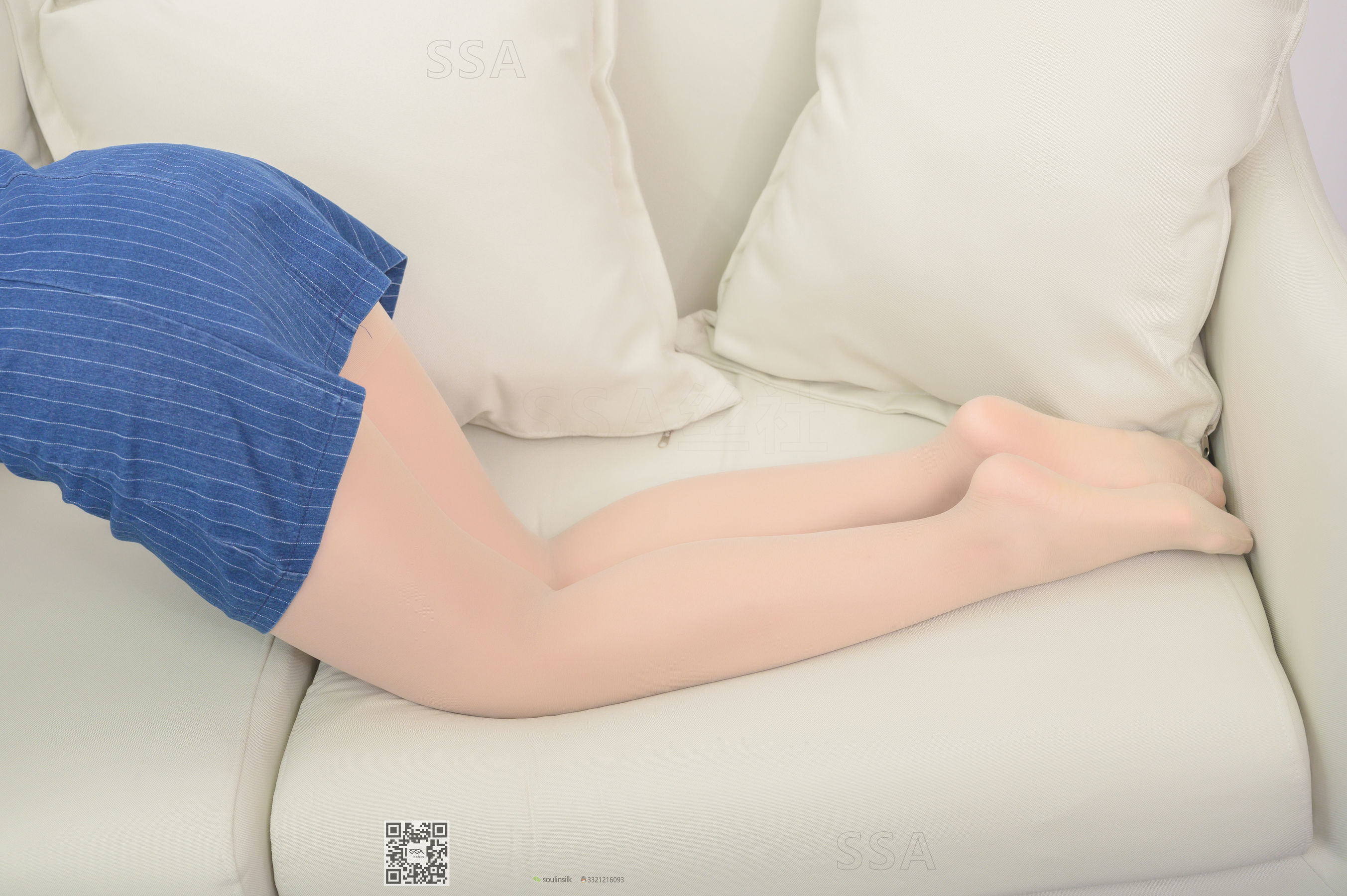 [SSA丝社]超清写真 No.192 小鹿 蓝色条纹裙