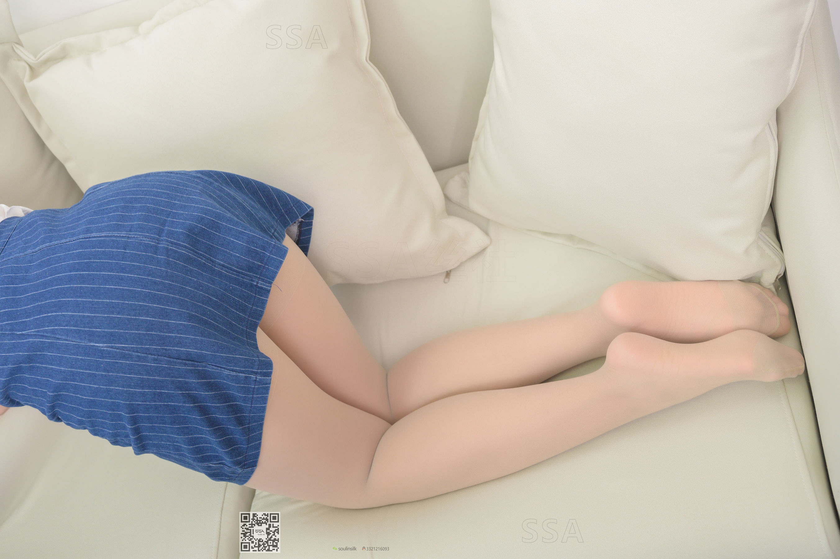 [SSA丝社]超清写真 No.192 小鹿 蓝色条纹裙