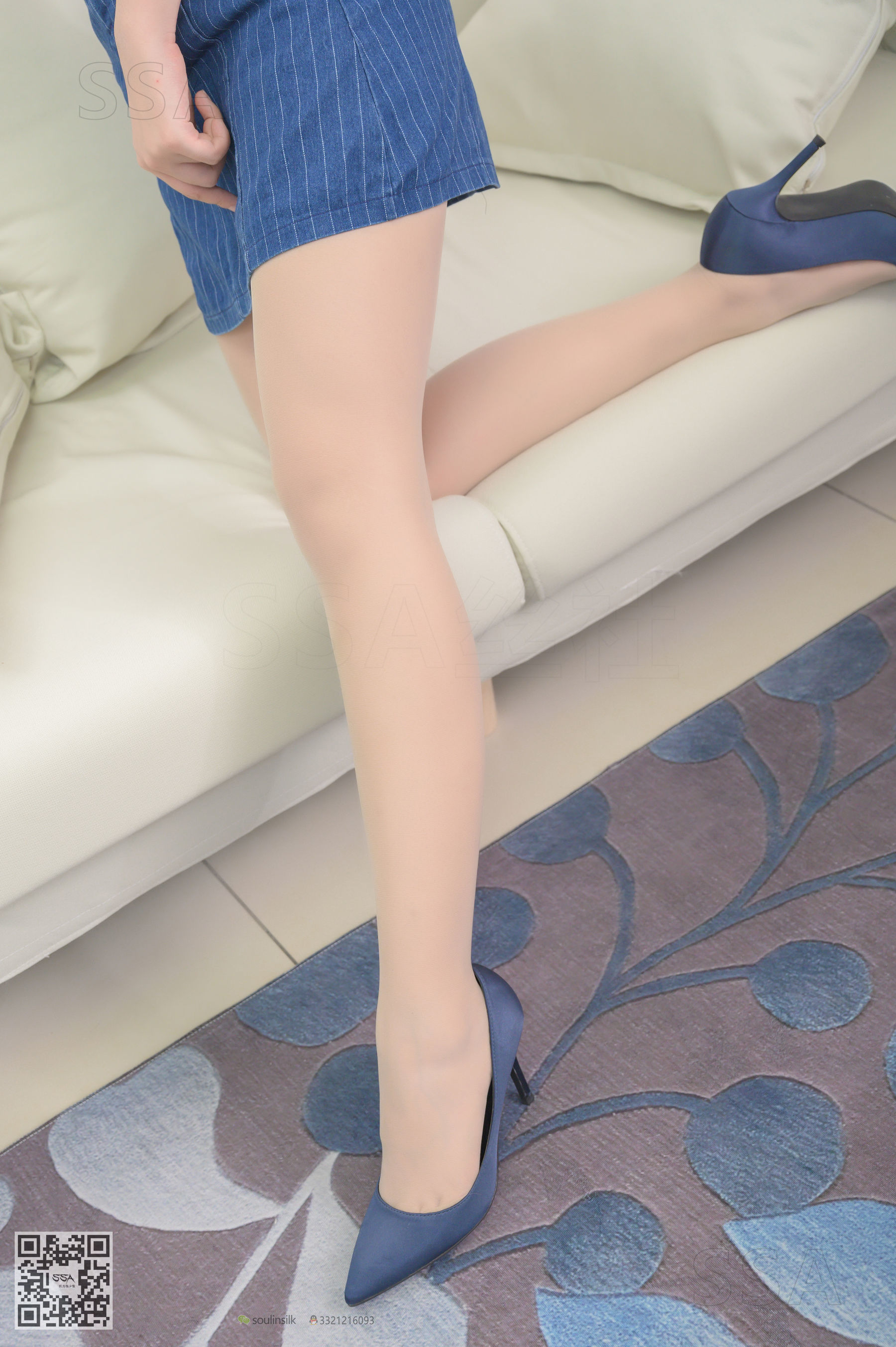 [SSA丝社]超清写真 No.192 小鹿 蓝色条纹裙